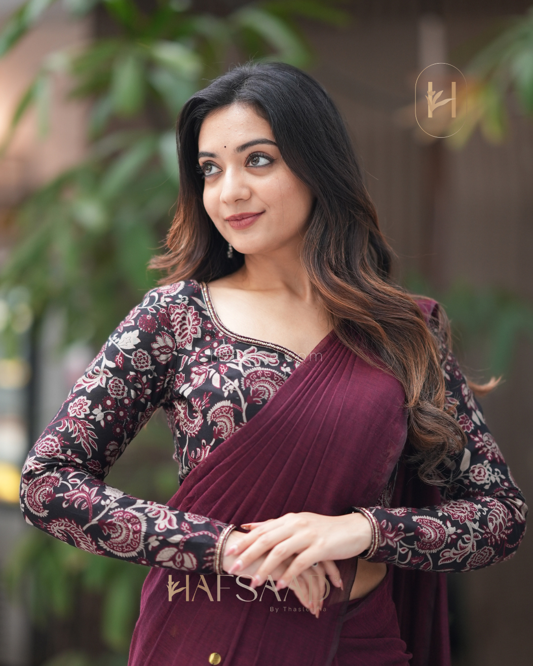 Yamuna- Mal cotton handwork saree