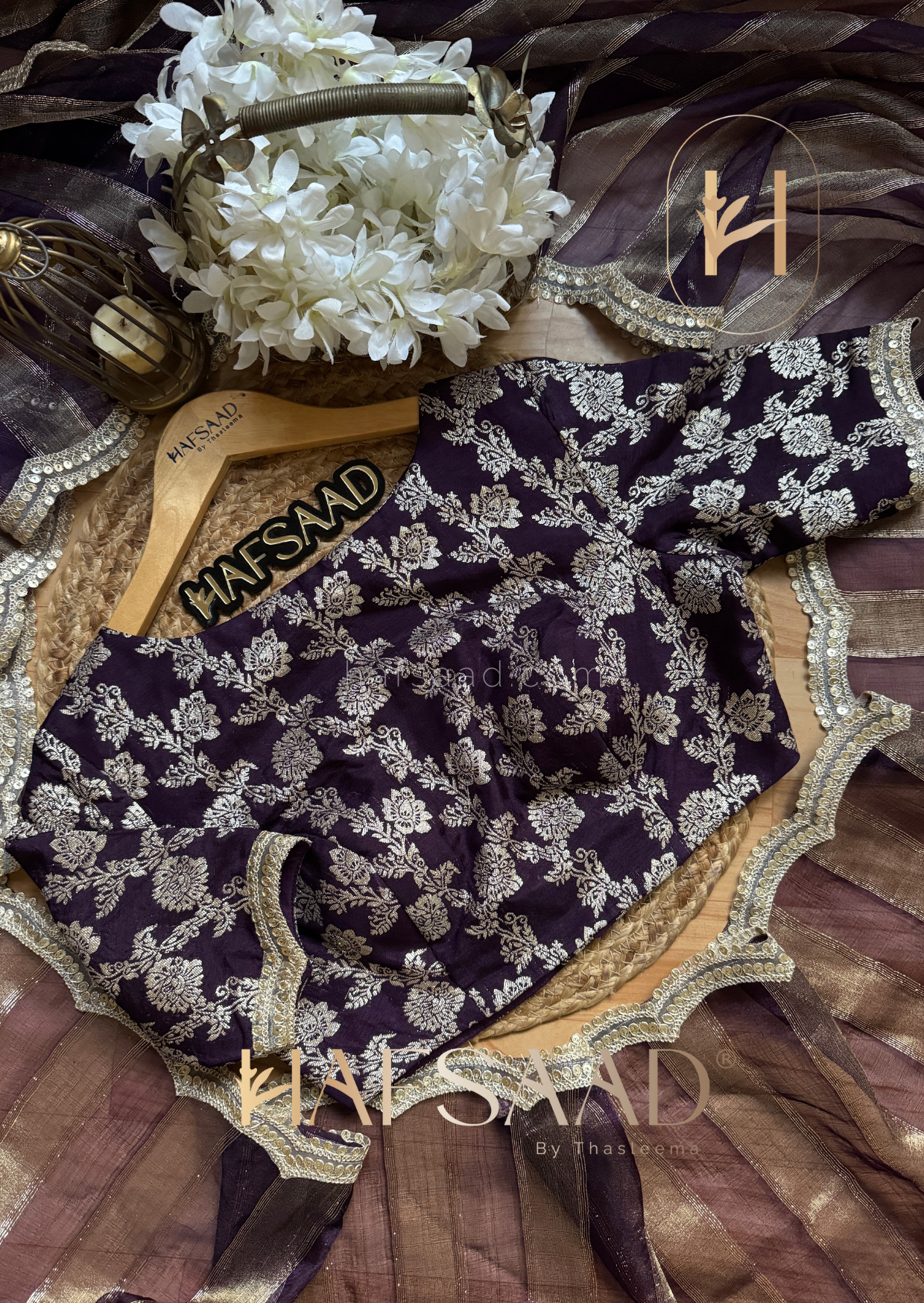 Neha - Soft tissue saree (Purple)