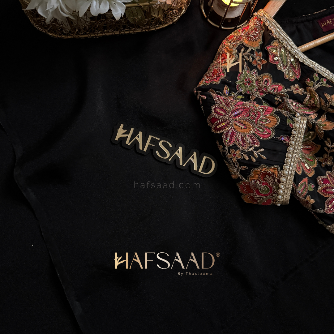 Diksha - Soft tissue saree (Black)