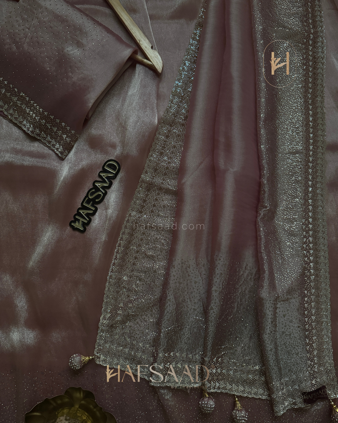 Fidha- Designer saree(onion pink)