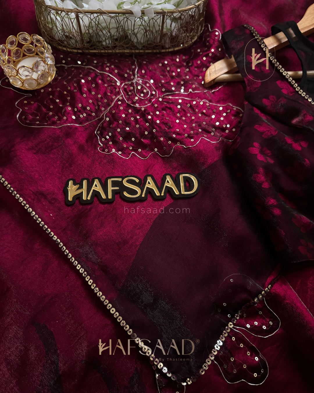Andria- Stardust Satin Saree