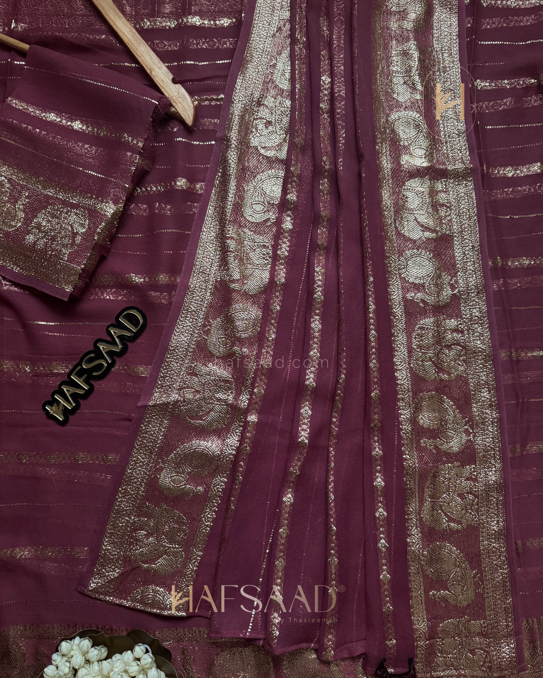 Mayuri- viscose georgette saree (Pink)