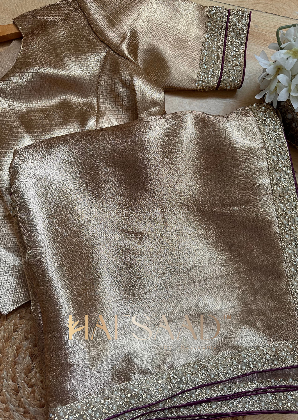 Vanya- Designer pure tissue silk