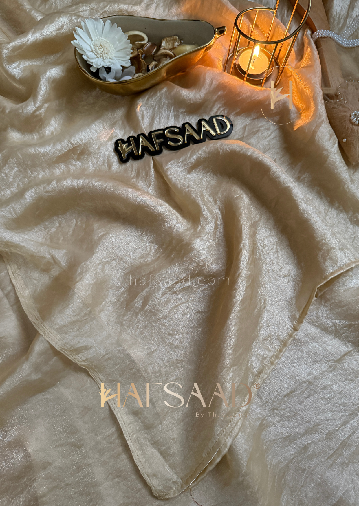 Cassie pearl - Space silk saree (Beige)