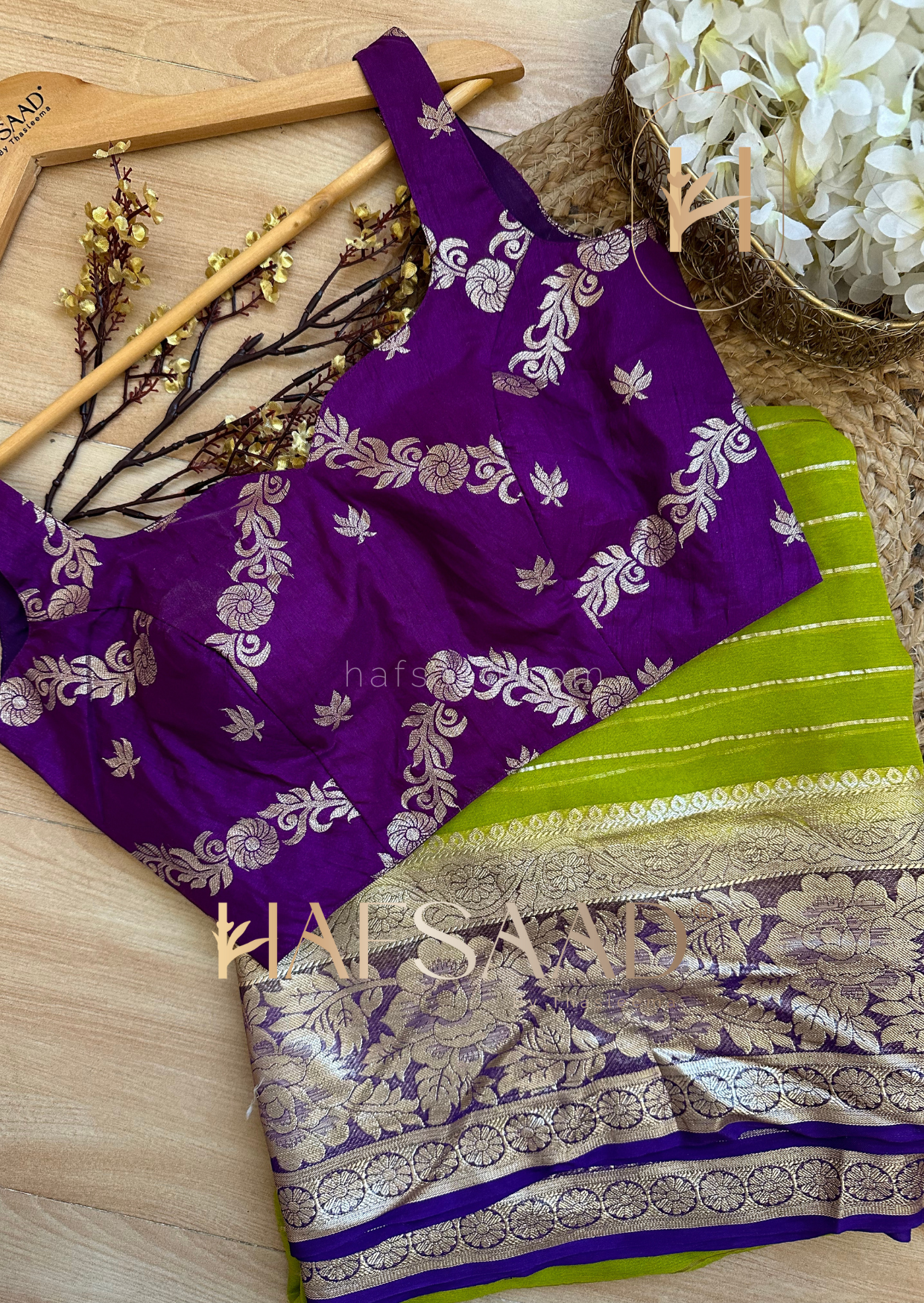 Diya- Pure Viscose Saree (Green)