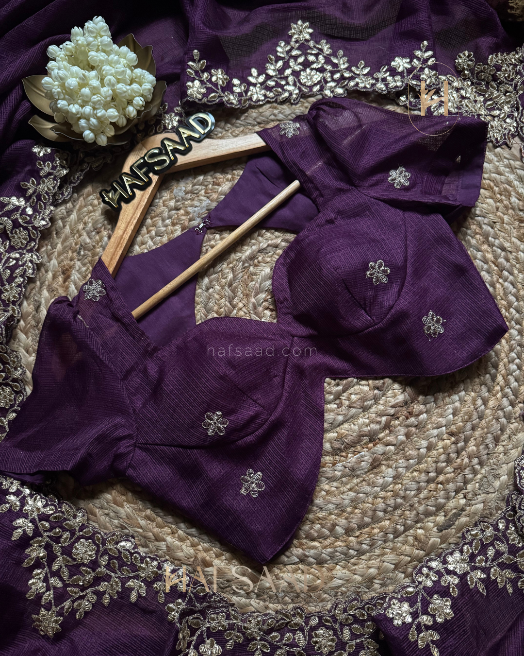 Rubita- Gota Work Saree (Purple)
