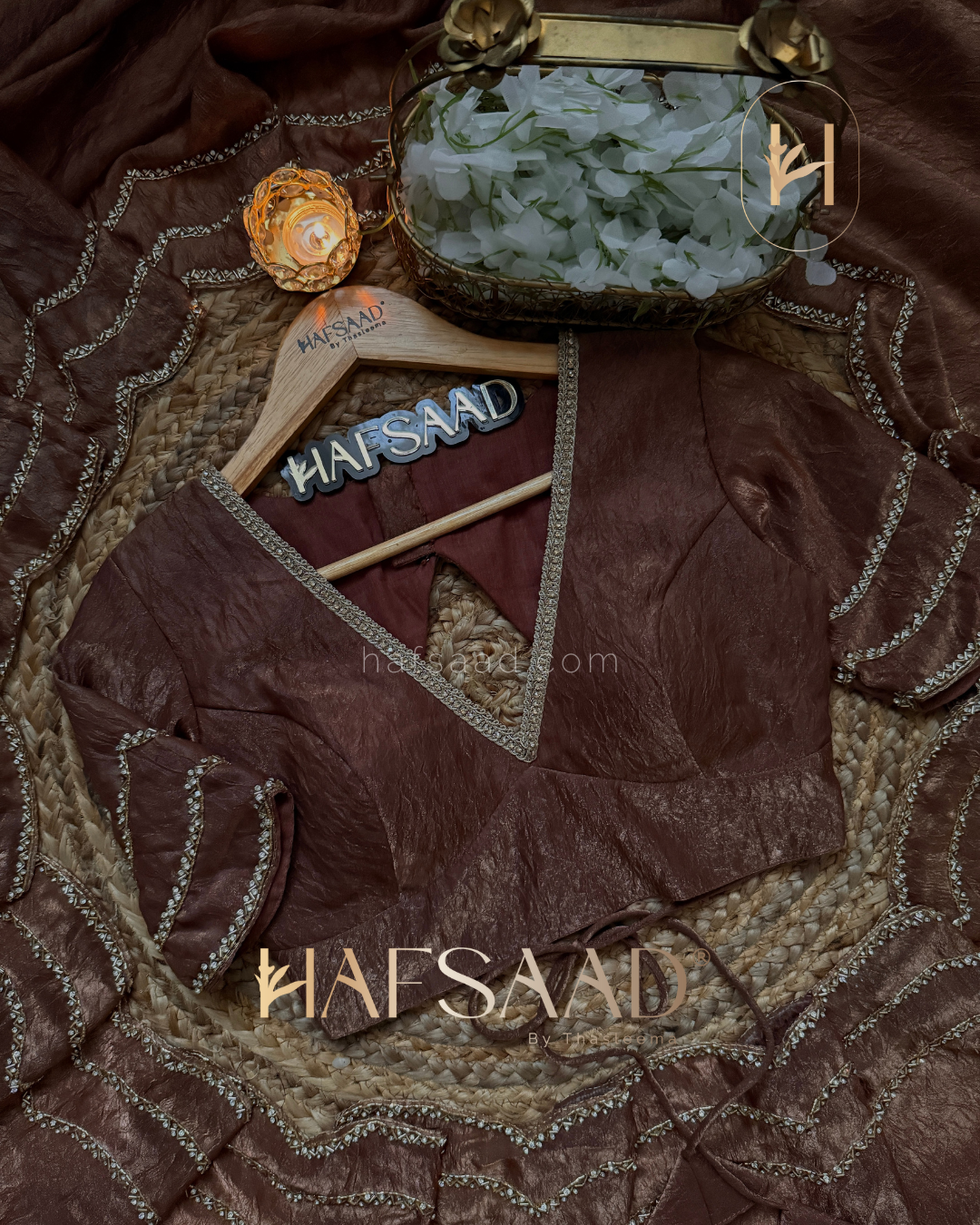 Yerin - Crushed Stardust Satin Saree