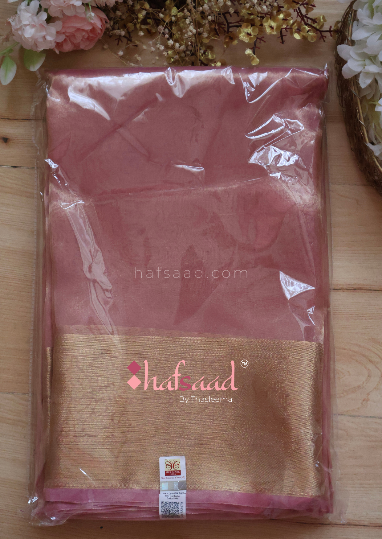 Banaras story- Pure Banaras Tissue silk (Pink)