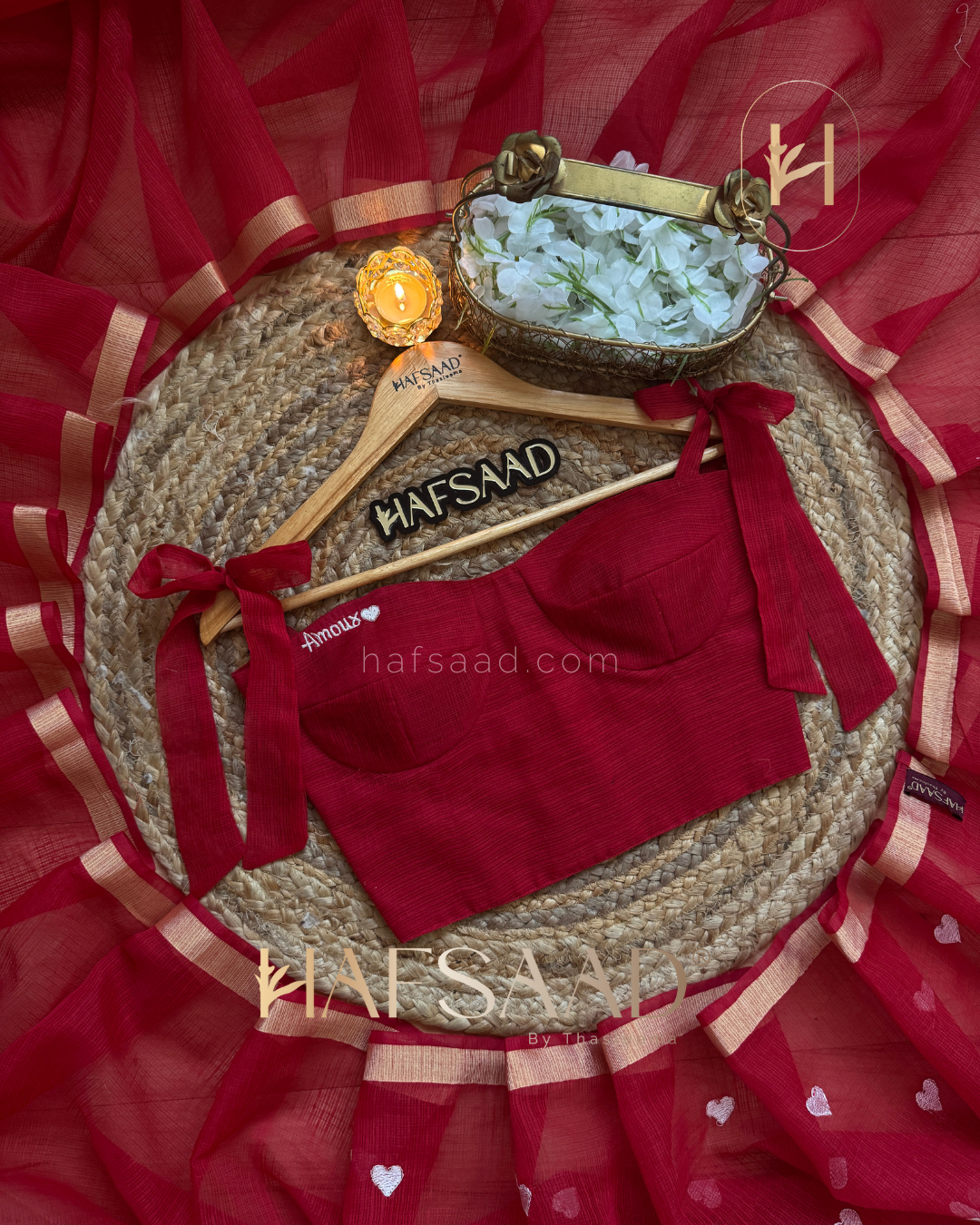 Amour - Pure Kota saree (red)