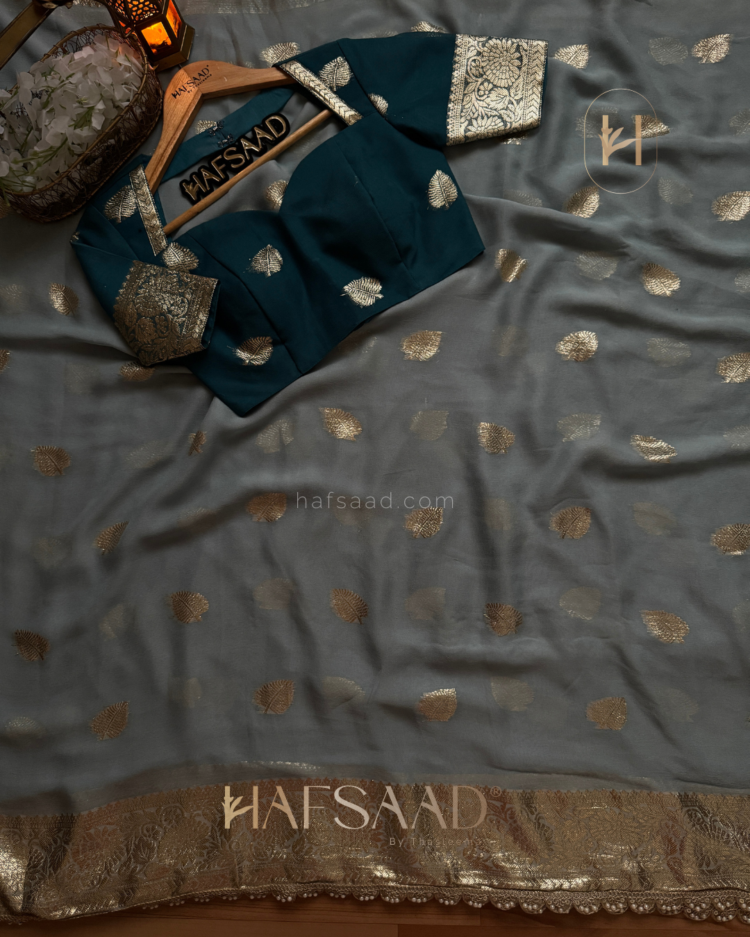 Nafeesa - Pure viscose saree (Sky Blue)