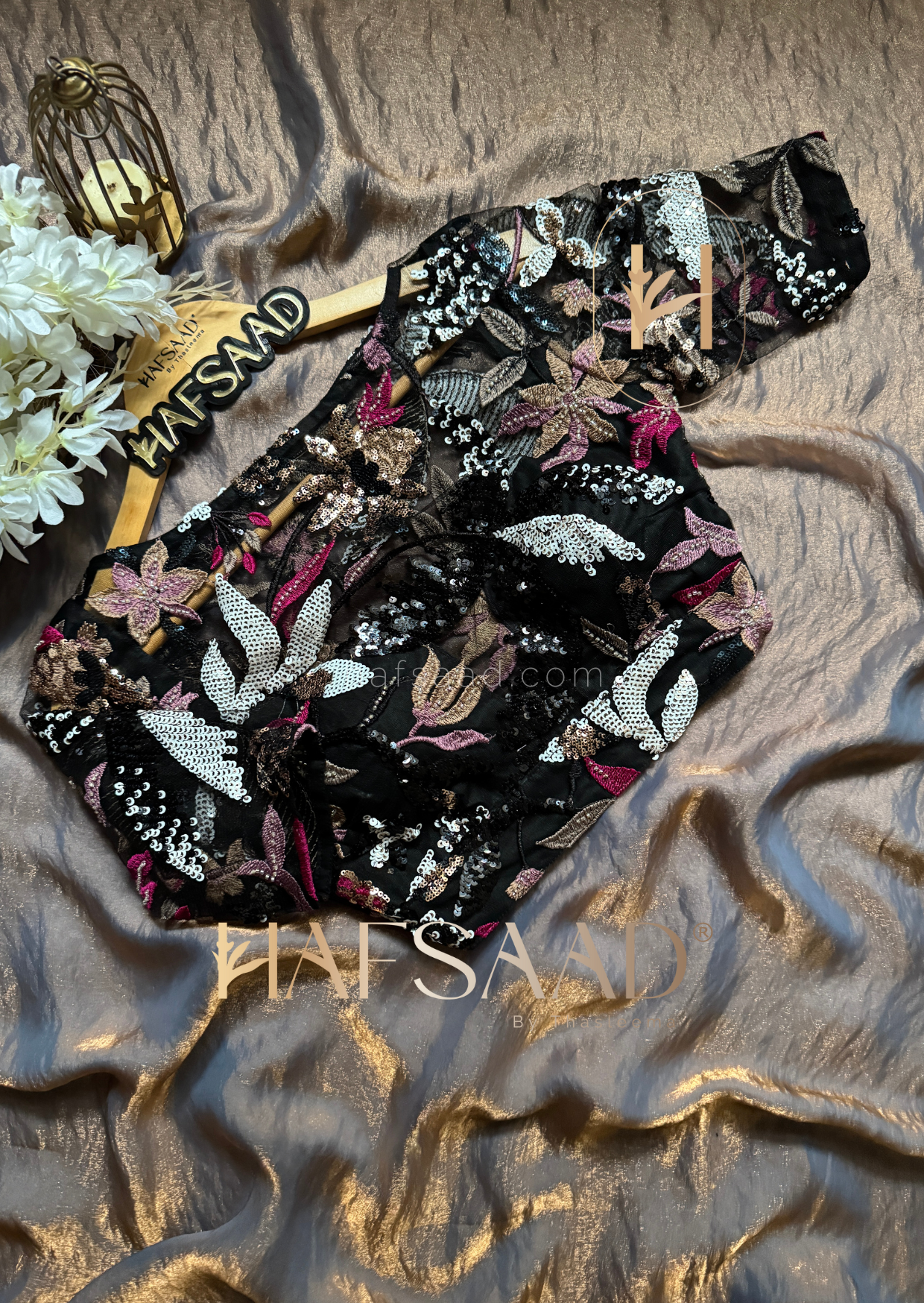 Sunset secrets- Fluid organza saree