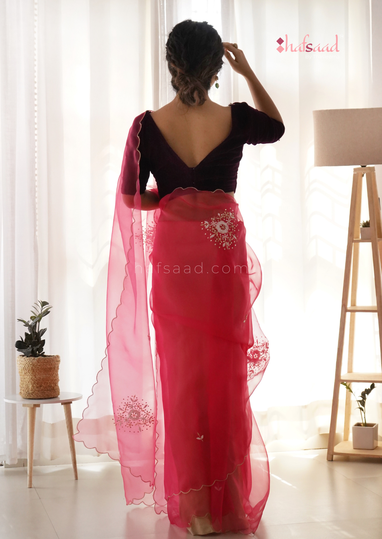 Rooh Afsa- chikankari handwork organza