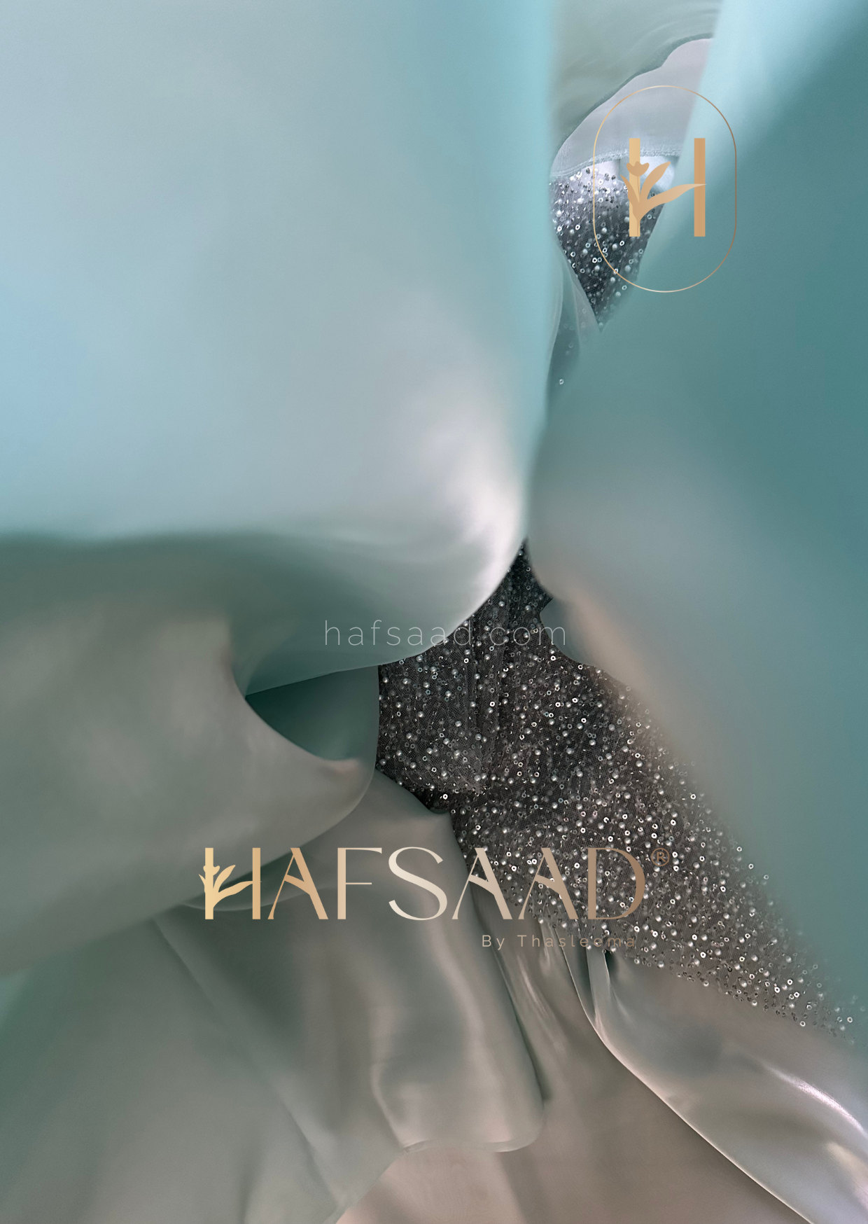 Medusa- Designer satin organza saree (Tiffany)