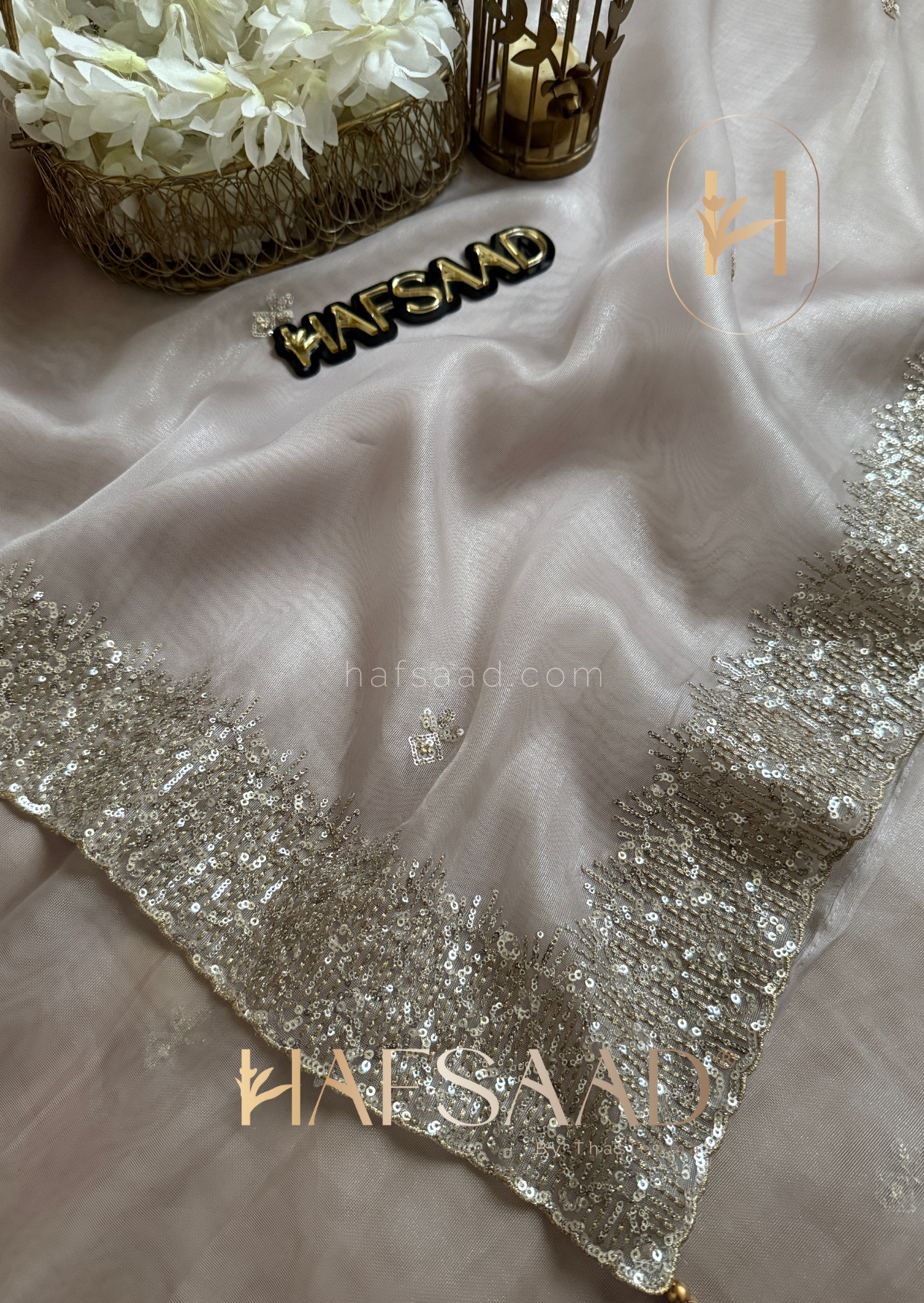 Celia - Crystal organza saree