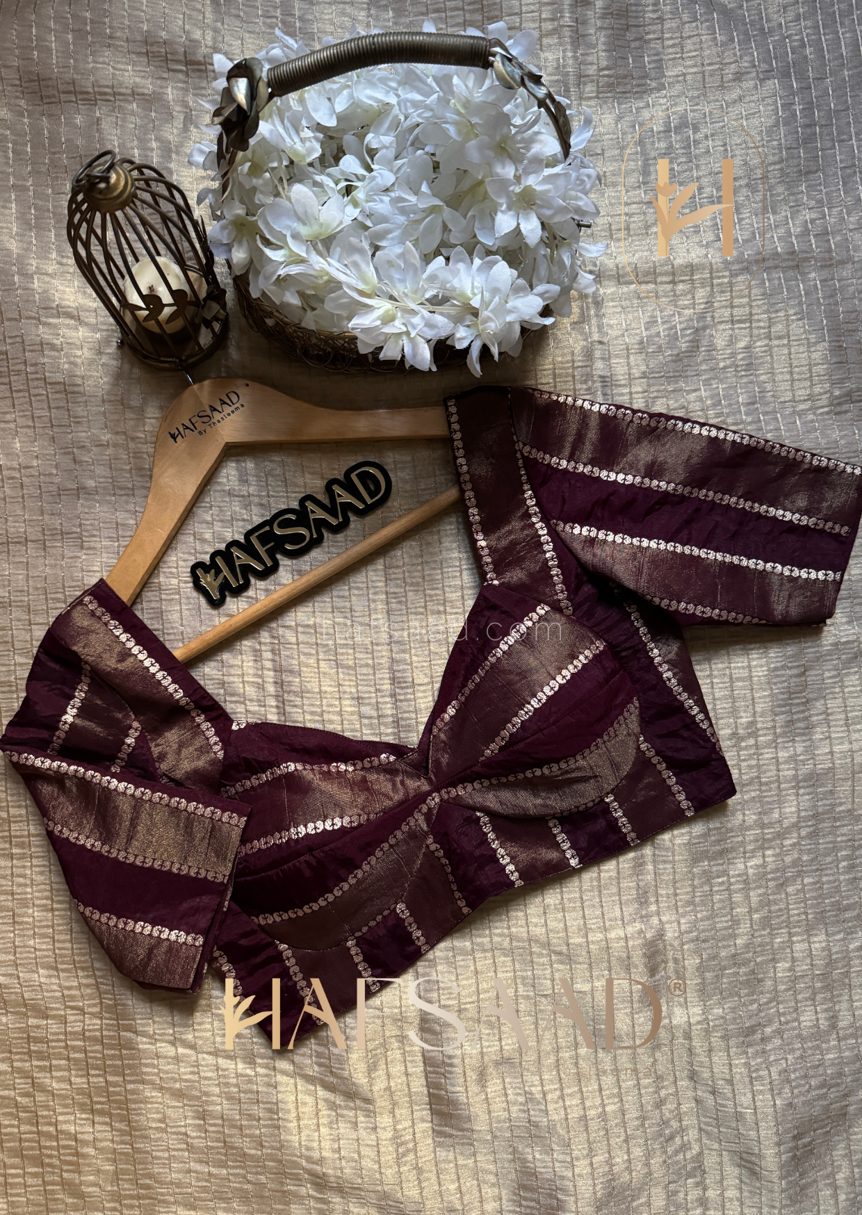 Anmol - Semi tissue silk saree (Plum)