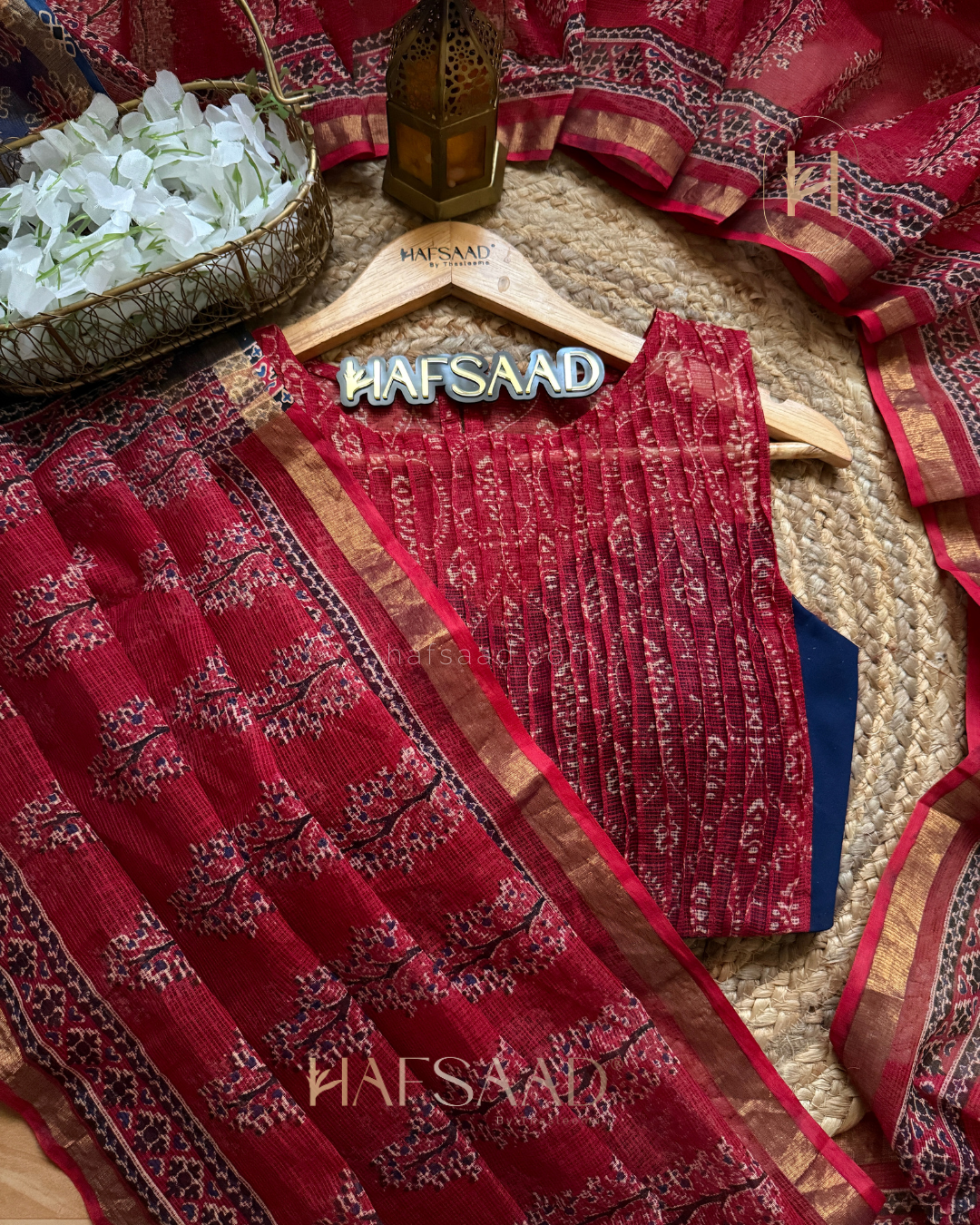 Kota - Kota Doriya Saree (Red)