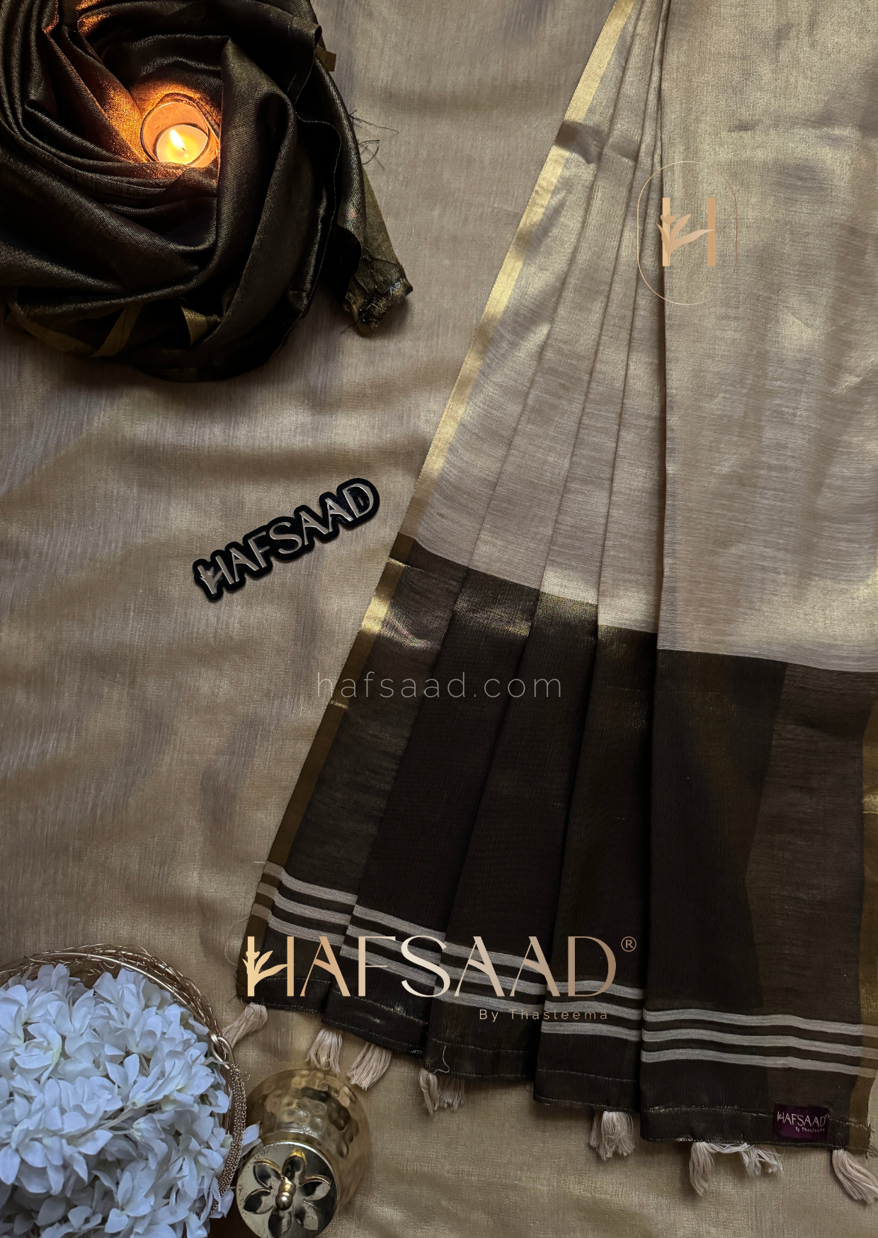 Pragati - Soft tissue silk saree (Gold)
