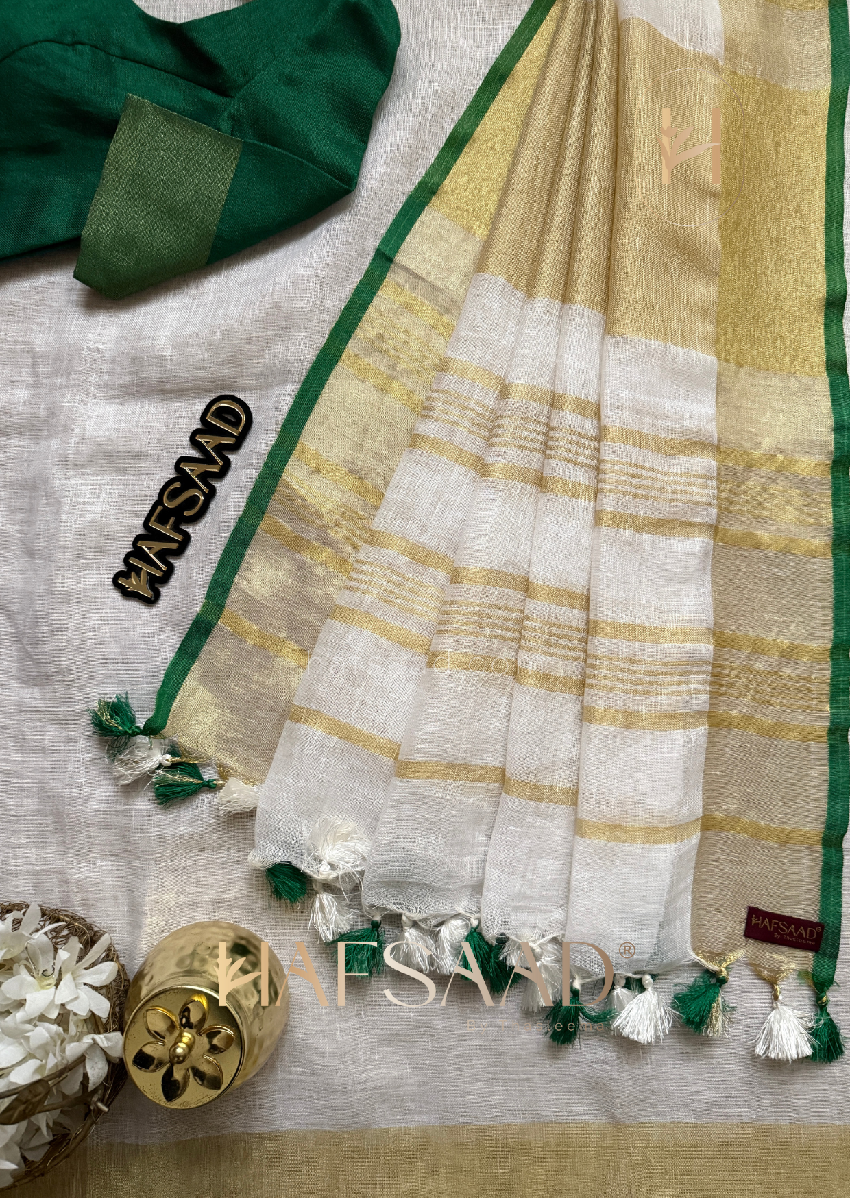 Sundari - Pure linen saree