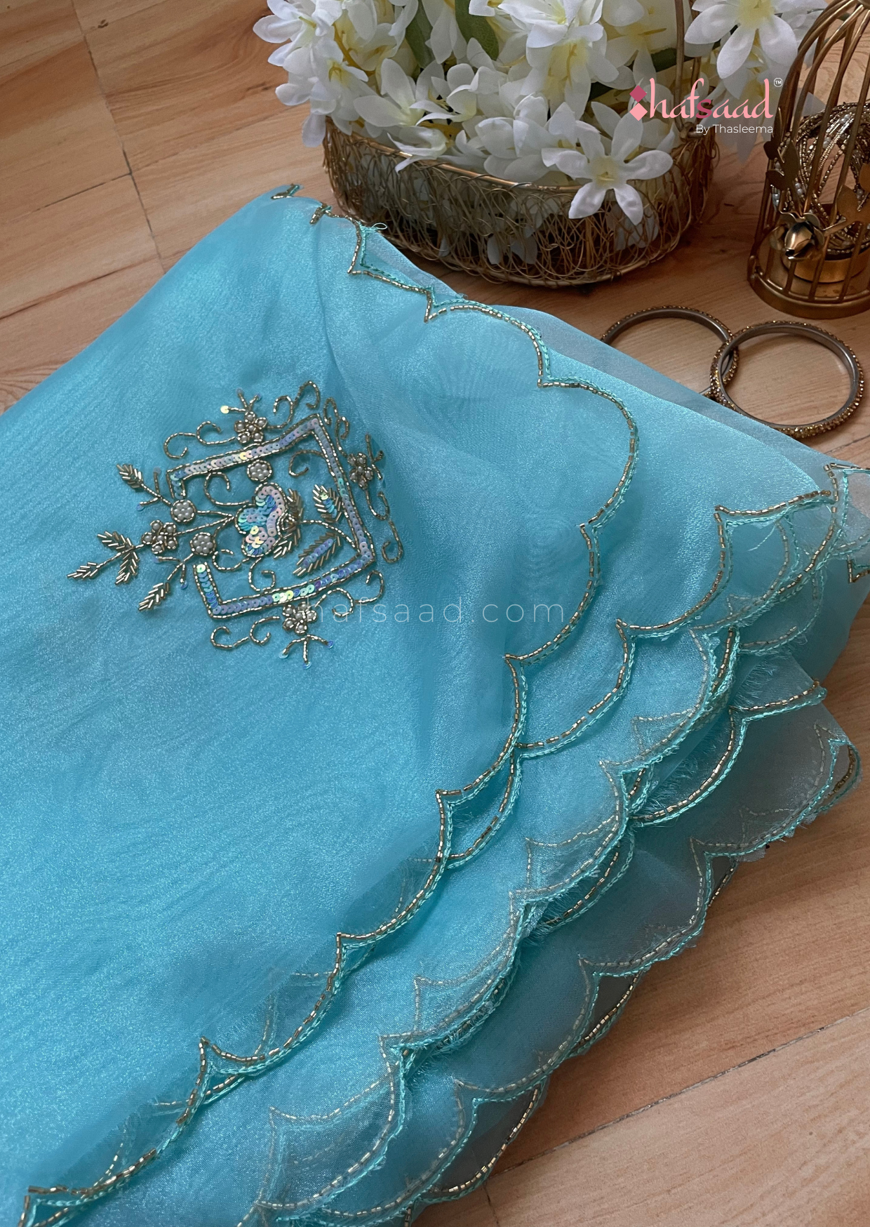 Ravali- Handwork organza saree