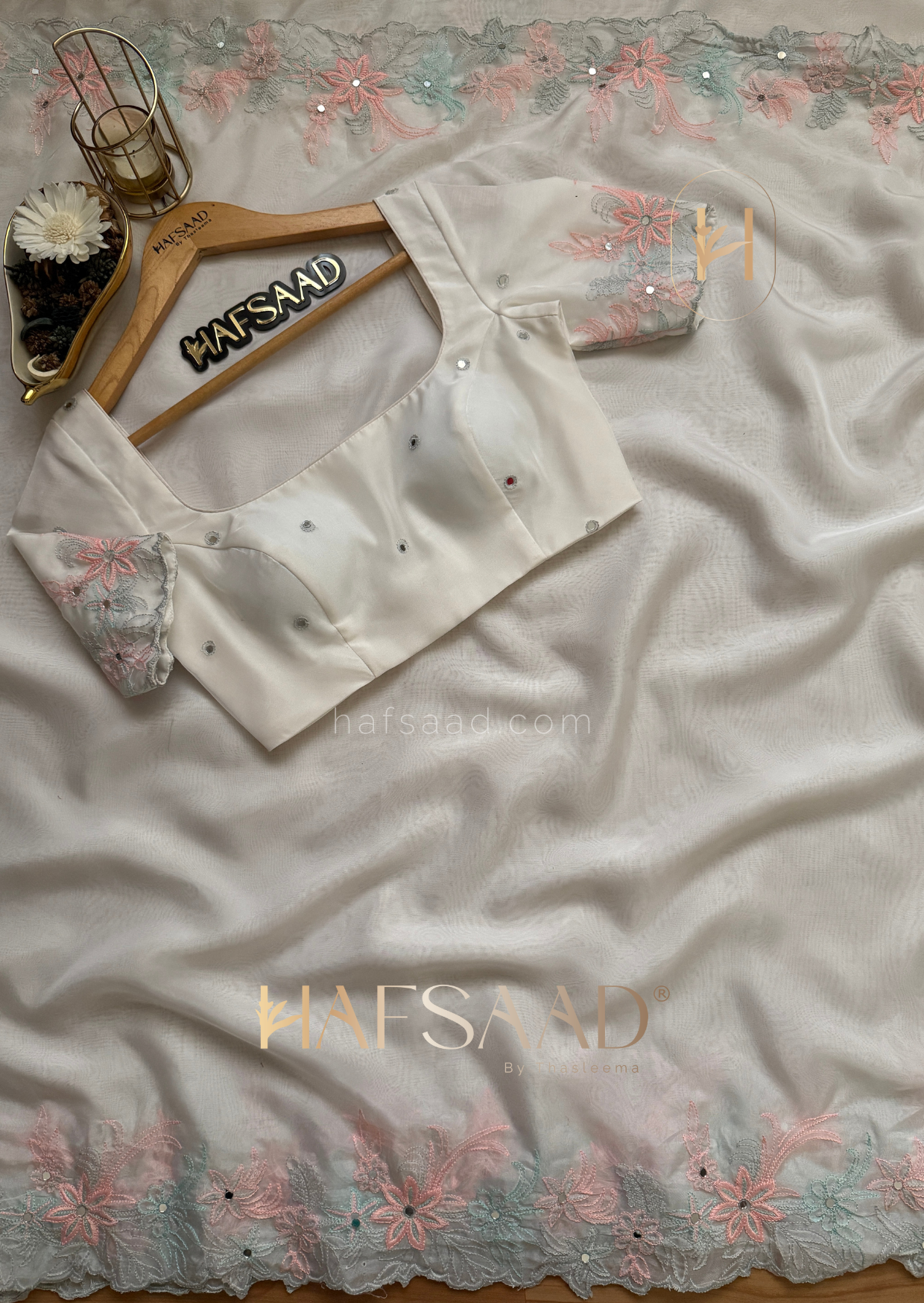 Lily - Soft tabby organza saree