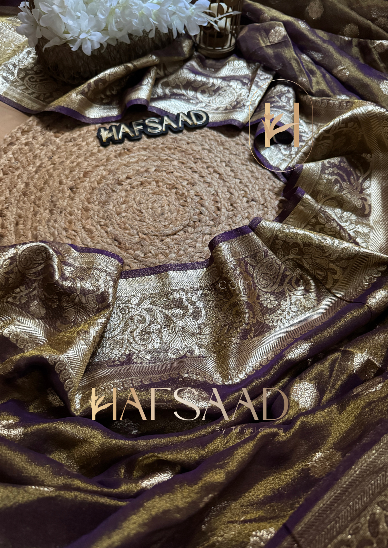 Sita - Semi tissue silk saree (Purple)
