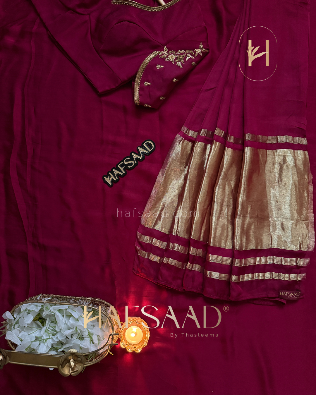 Sindhu Handwork - Premium gajri silk saree