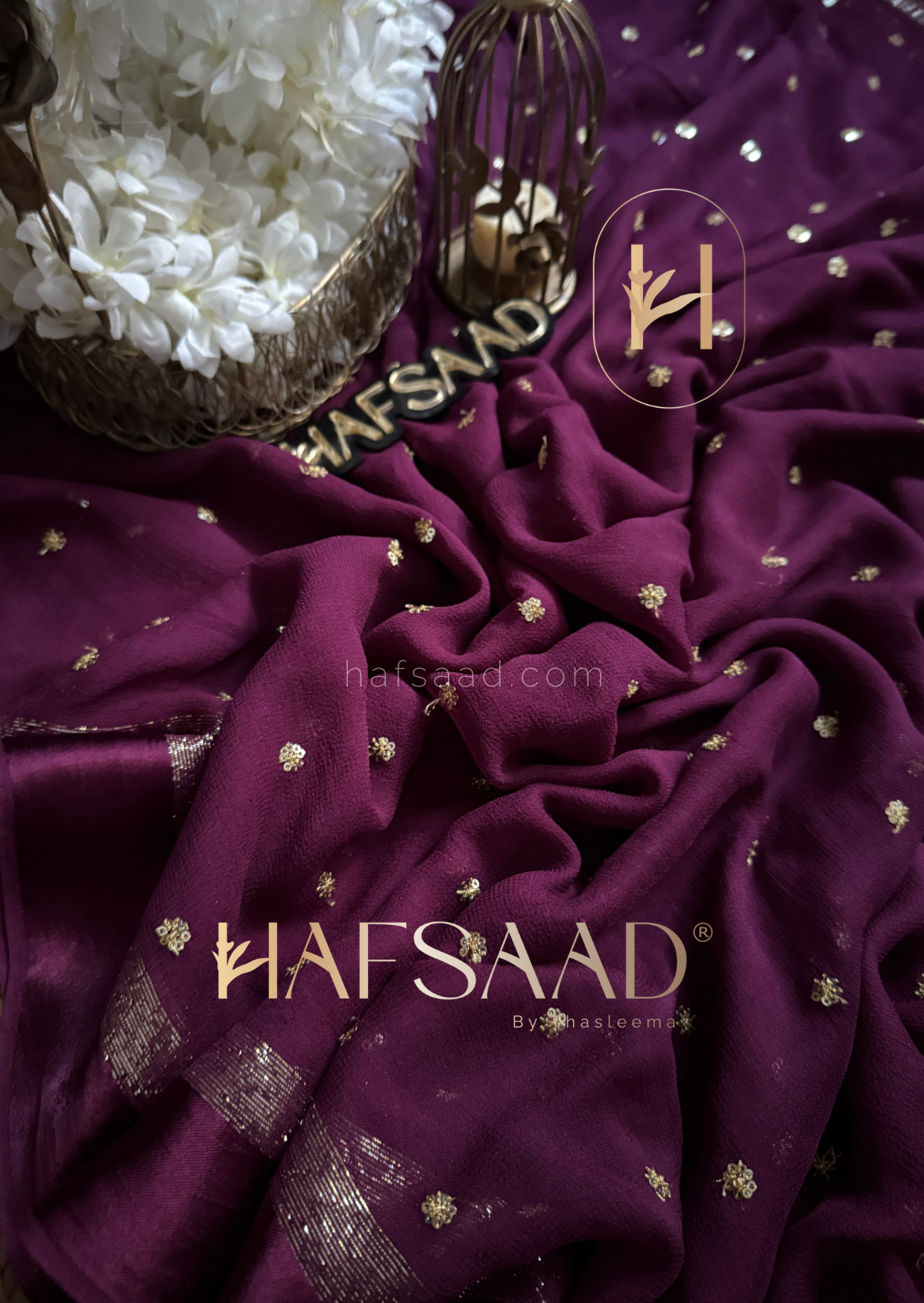 Mira- pure viscose saree (Plum)