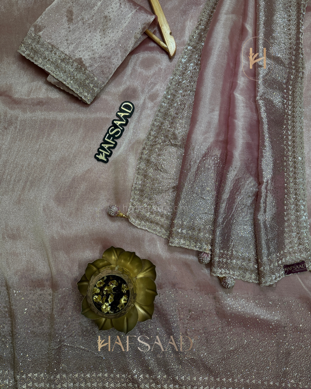 Fidha- Designer saree(onion pink)