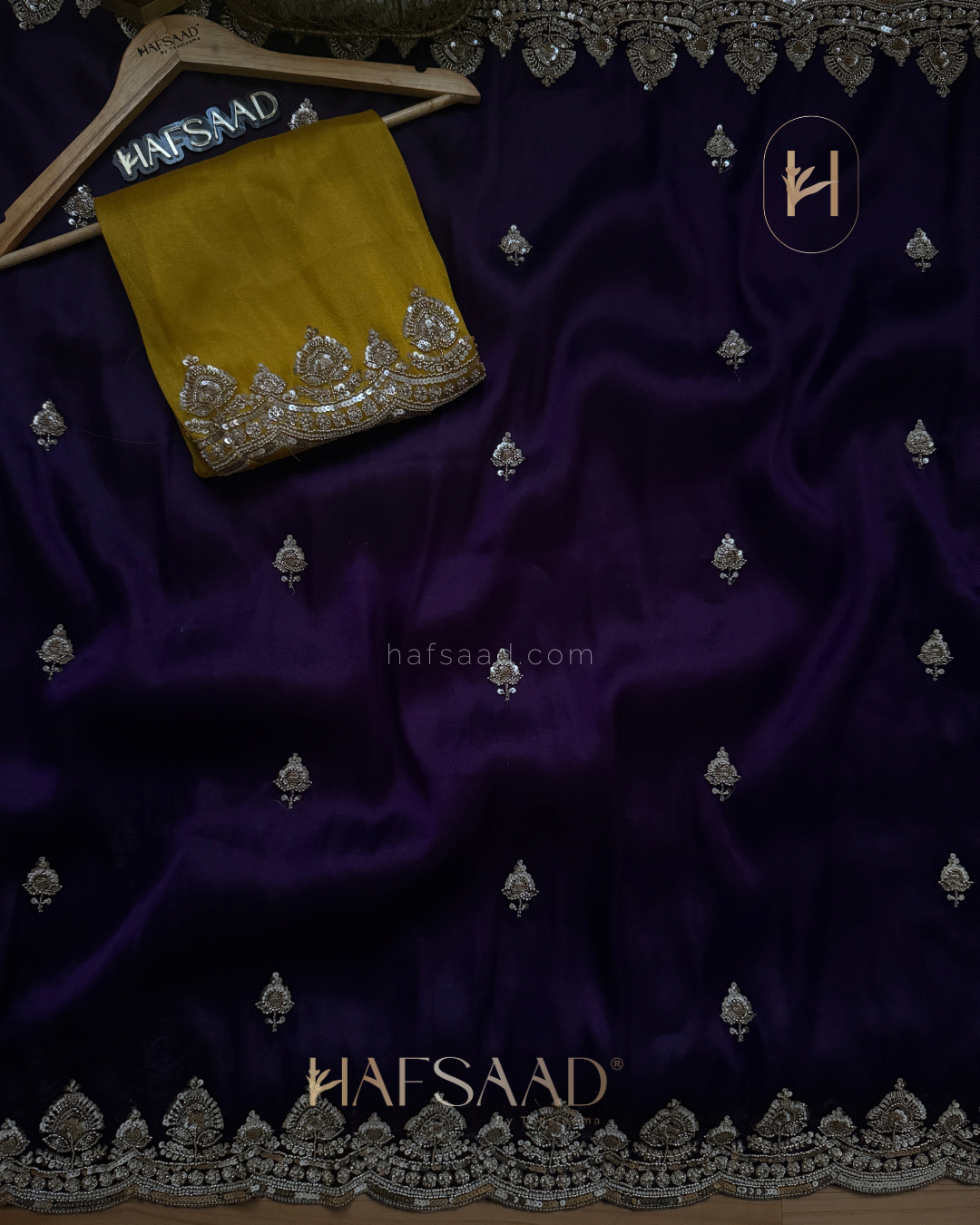 Afiya- Premium Soft Tissue Saree (Purple)