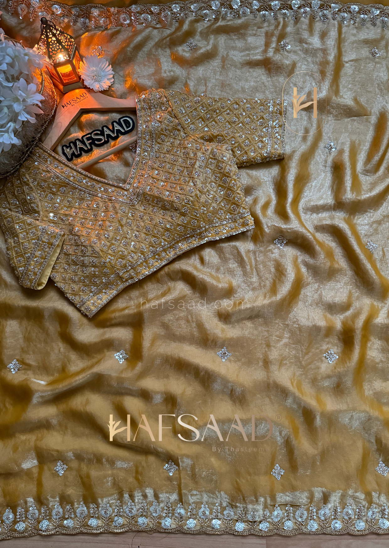Mirza - Stardust satin saree