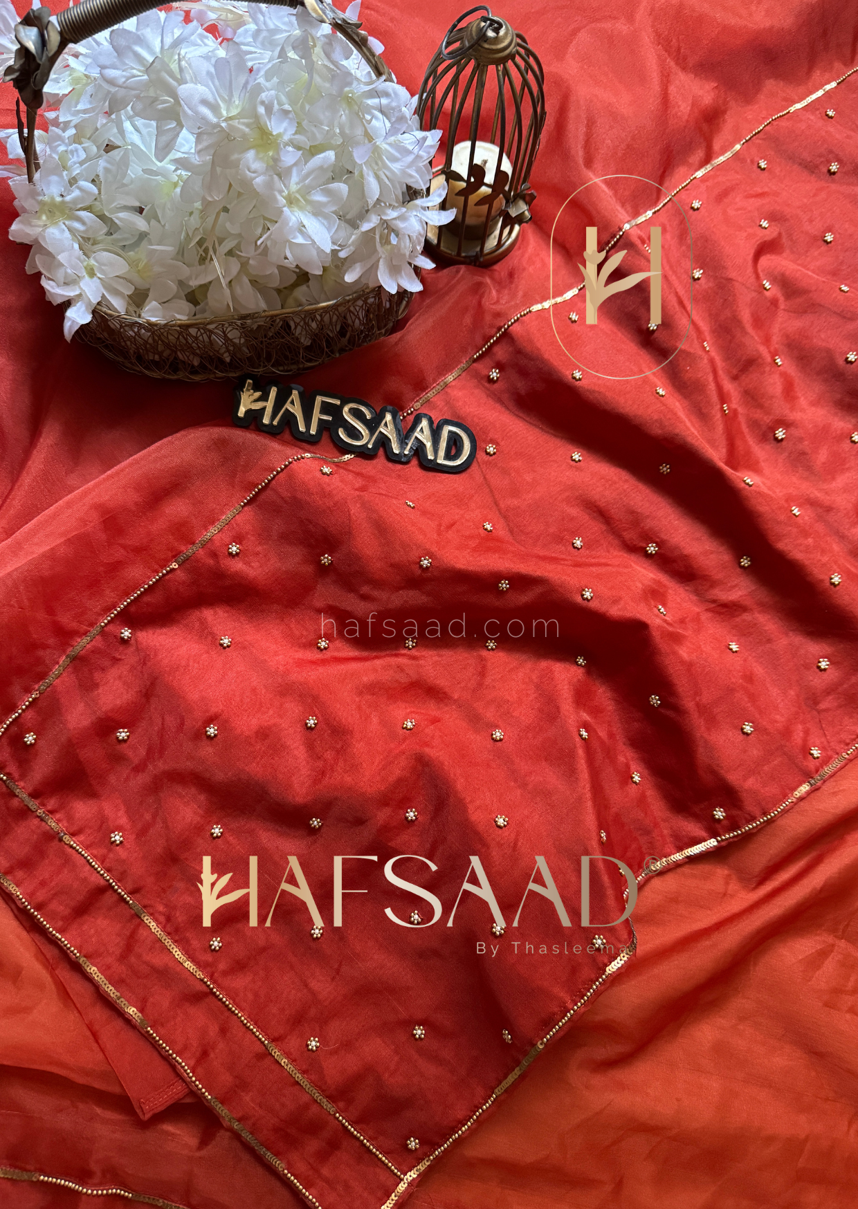 Meher - Pure viscose organza handwork saree