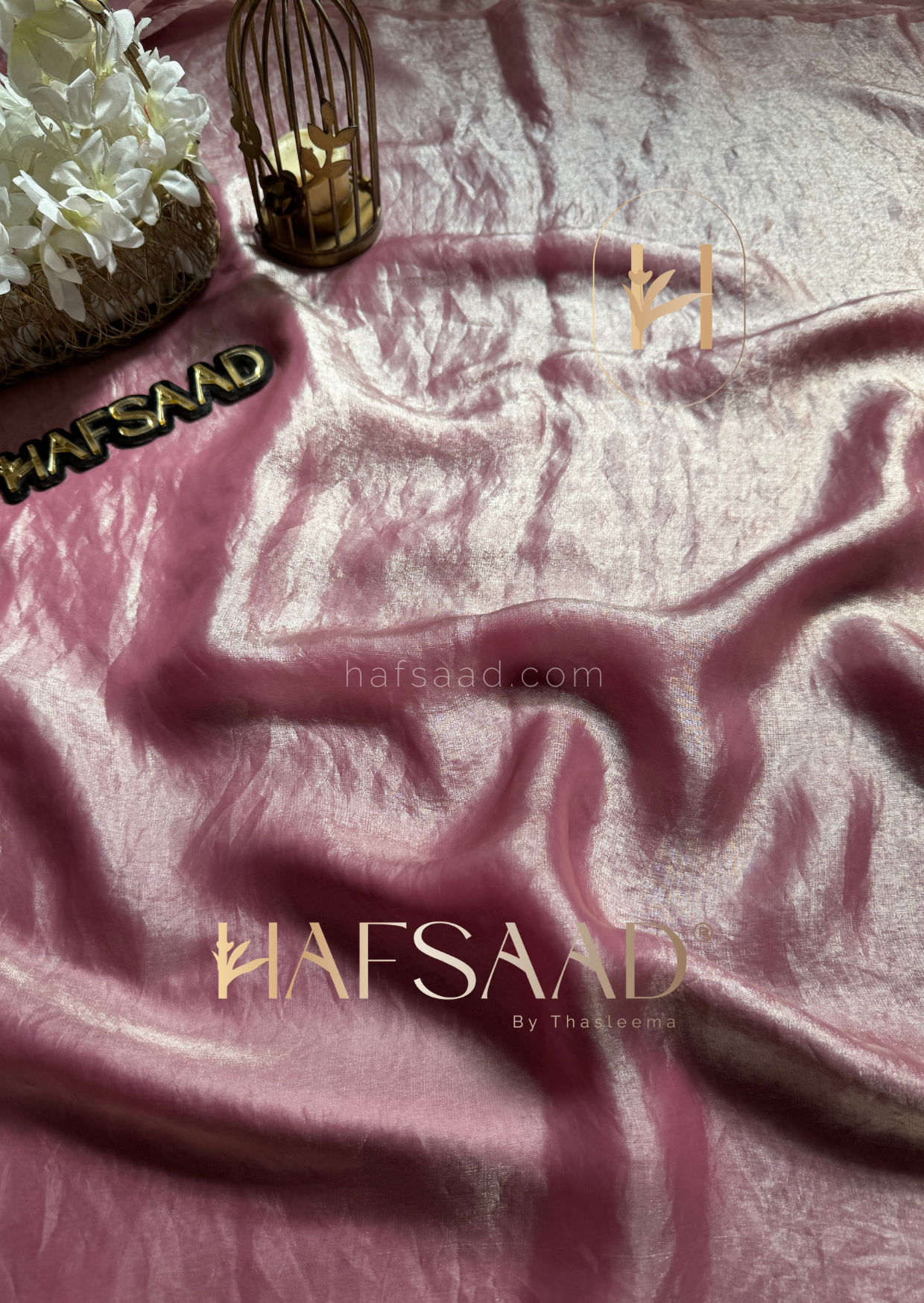 Alisha- Stardust satin saree (Pink)