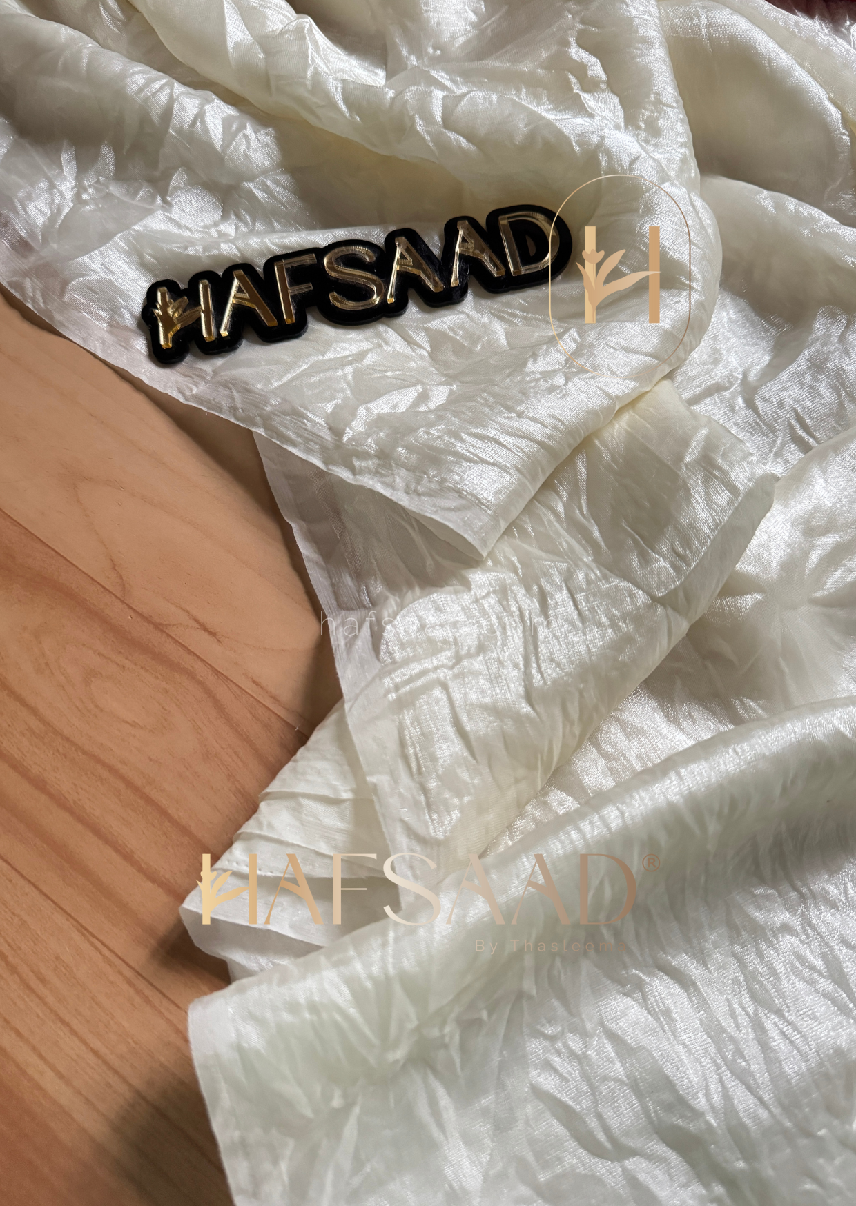 Carol - Stardust satin saree (White)