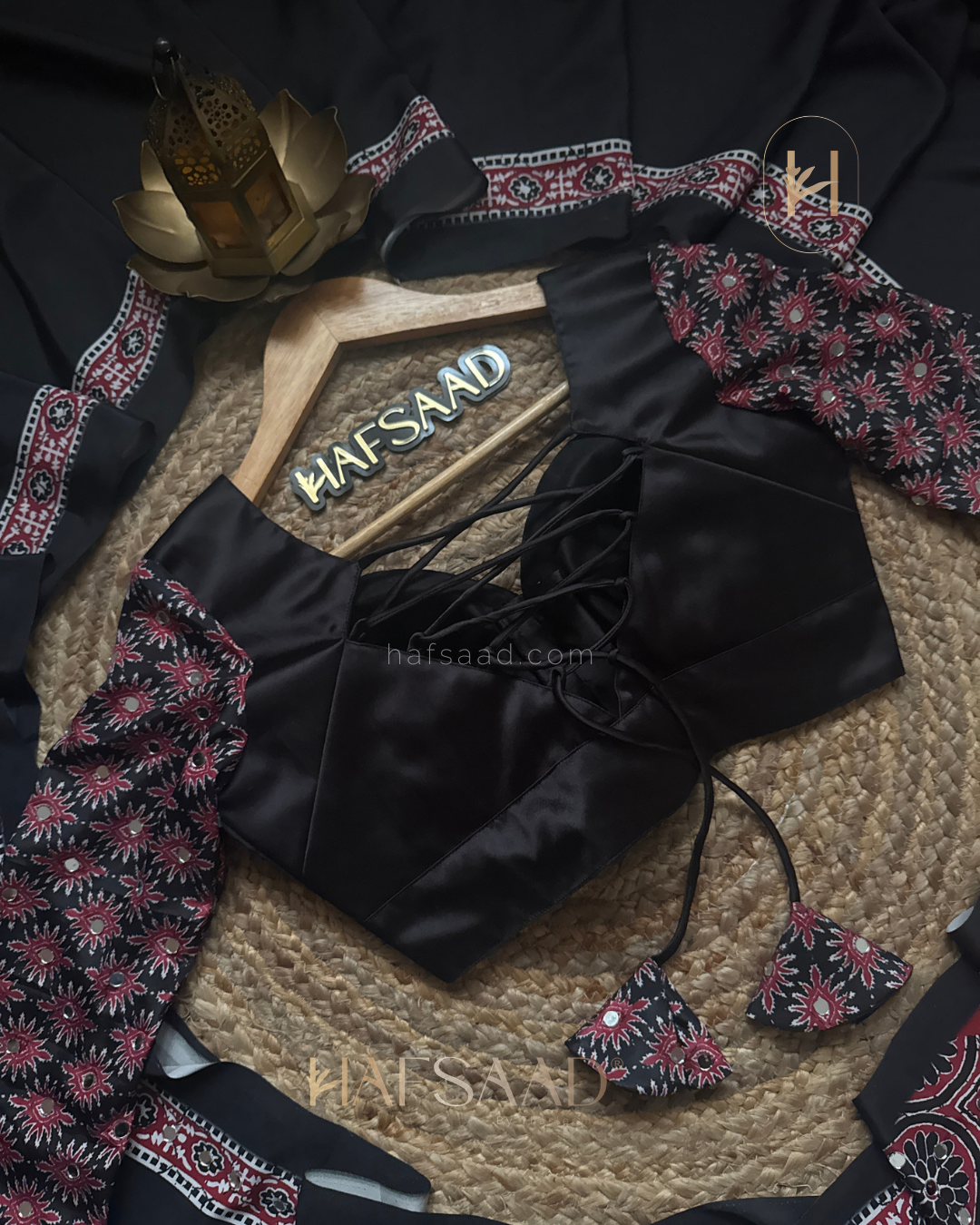 Muskhan- Mirror work saree