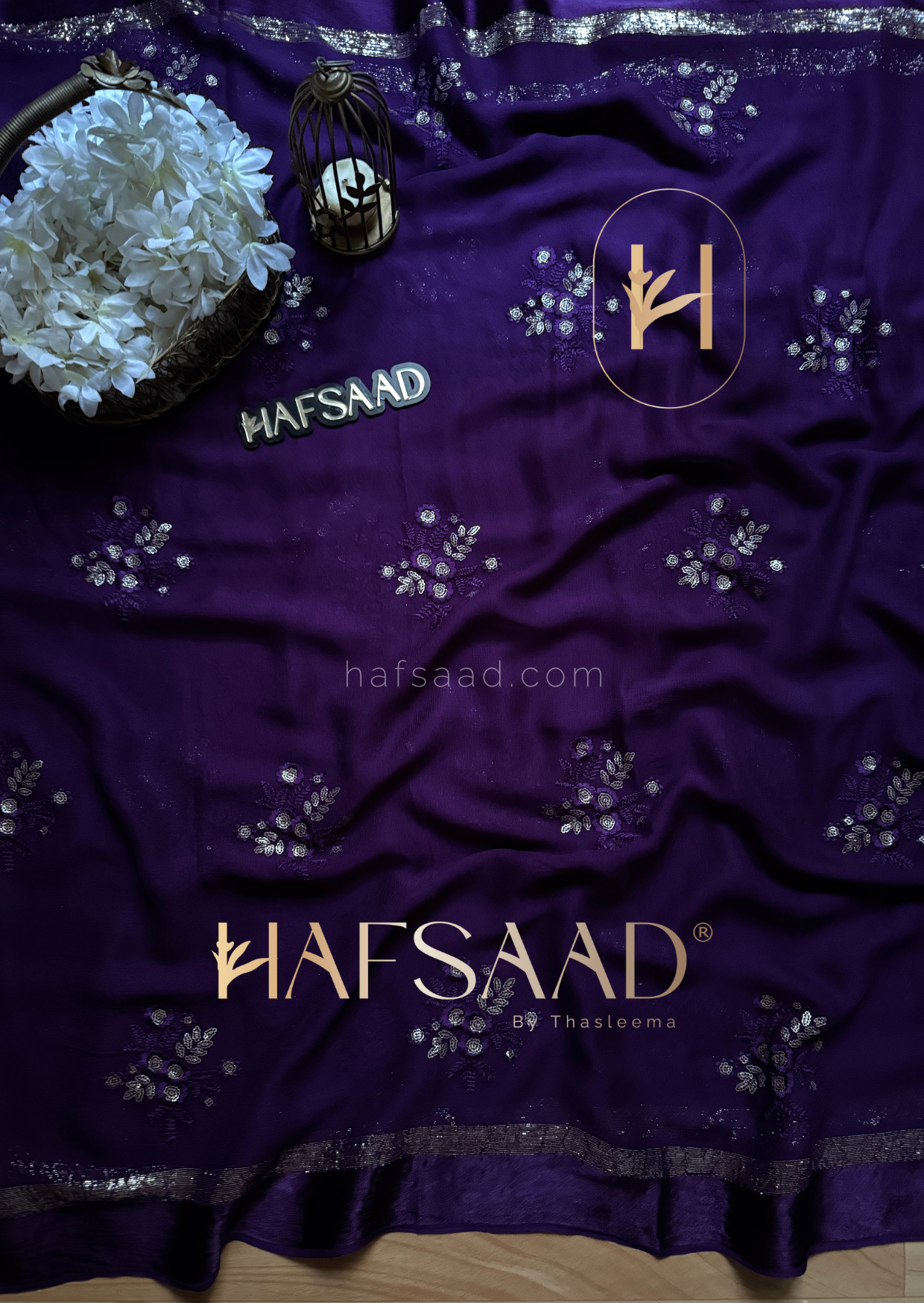 Chandini- Pure viscose saree (Purple)