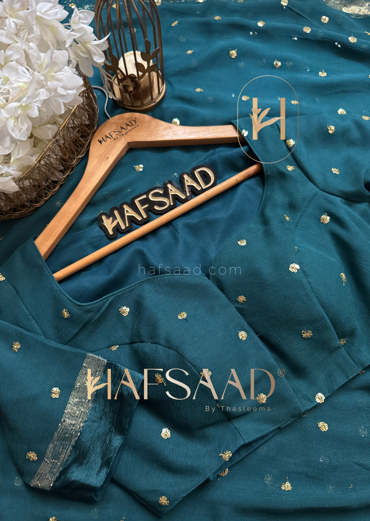 Mira- pure viscose saree (Peacock blue)