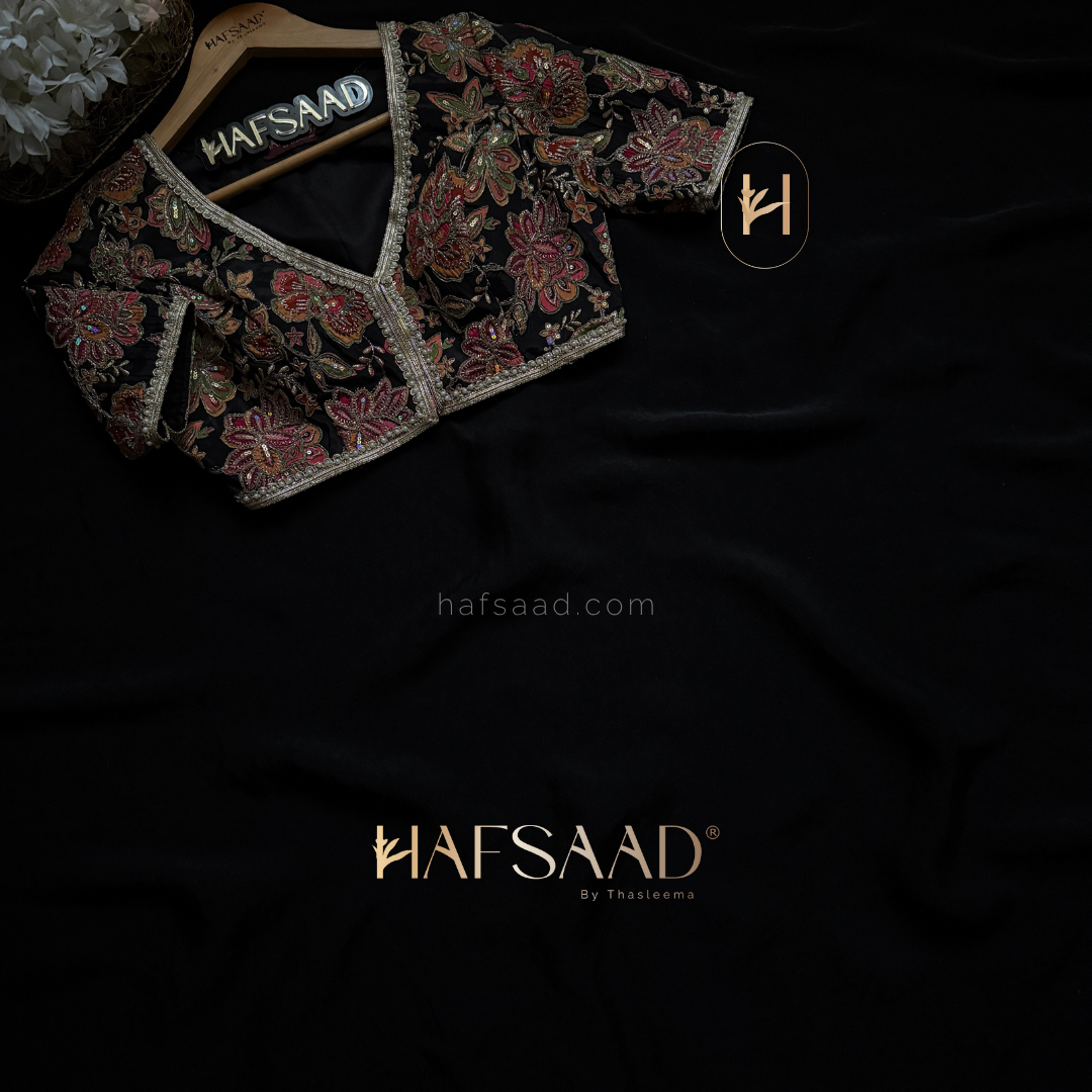 Diksha - Soft tissue saree (Black)