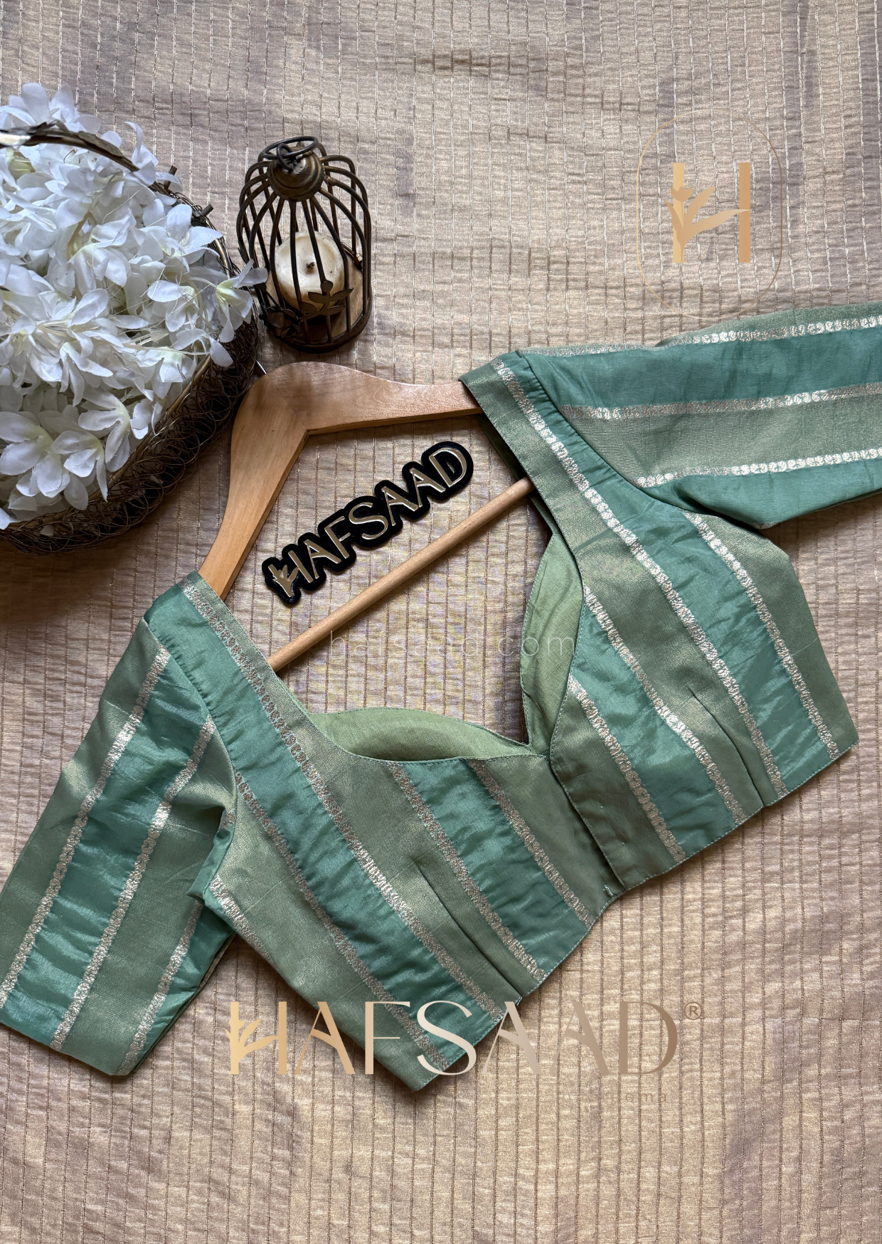 Anmol - Semi tissue silk saree (Green)