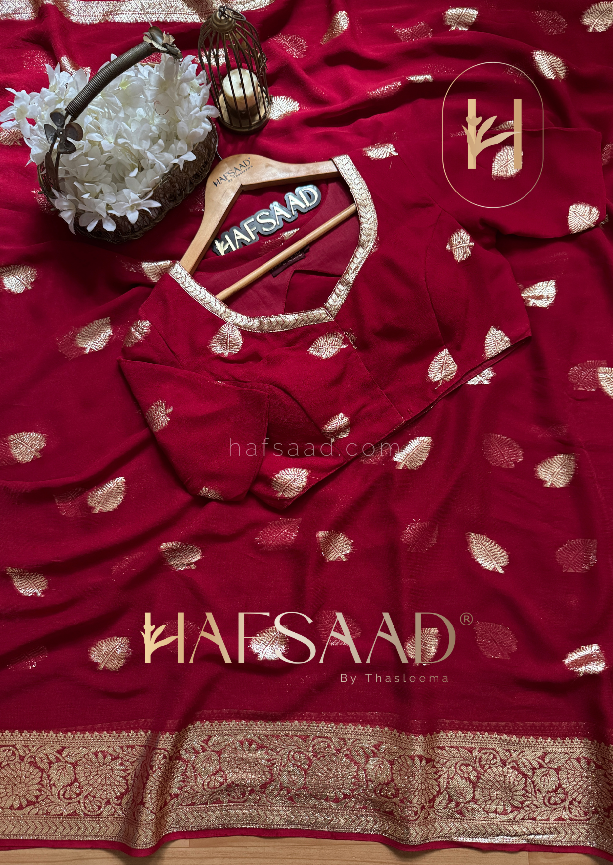 Geetu -Pure viscose saree (Red)