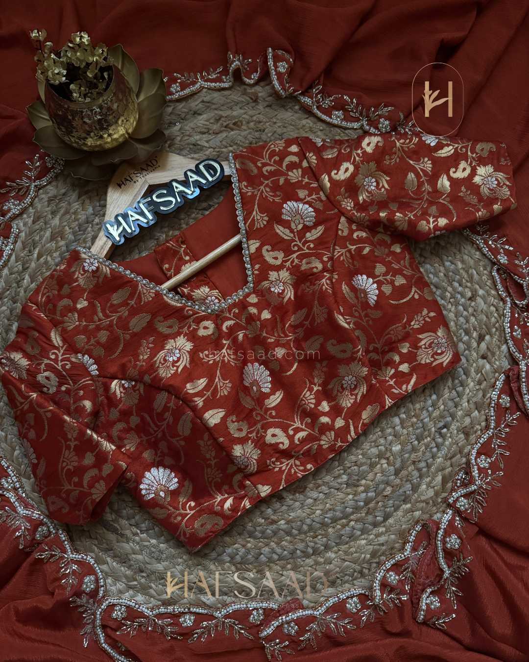 Himanshi - Chinnon saree (orange)