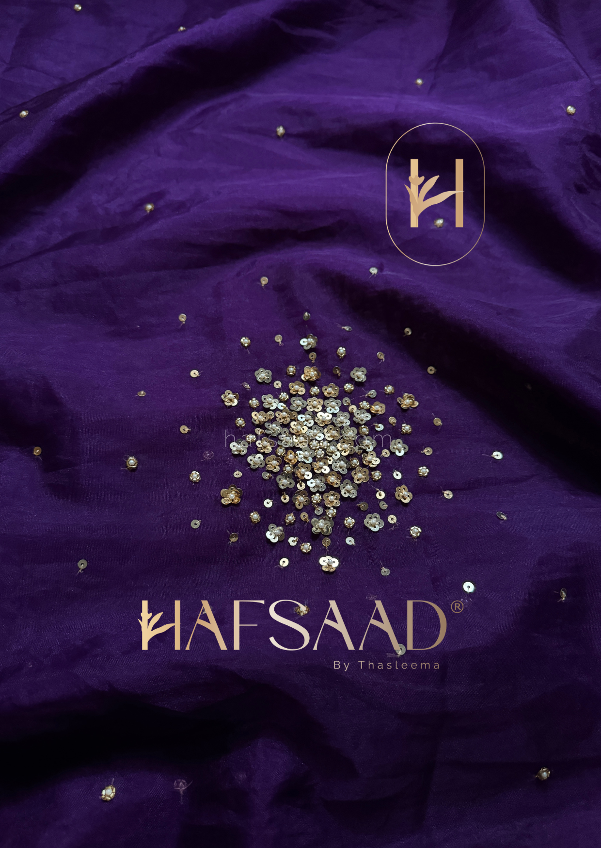Virgo- Pure viscose organza saree (Purple)
