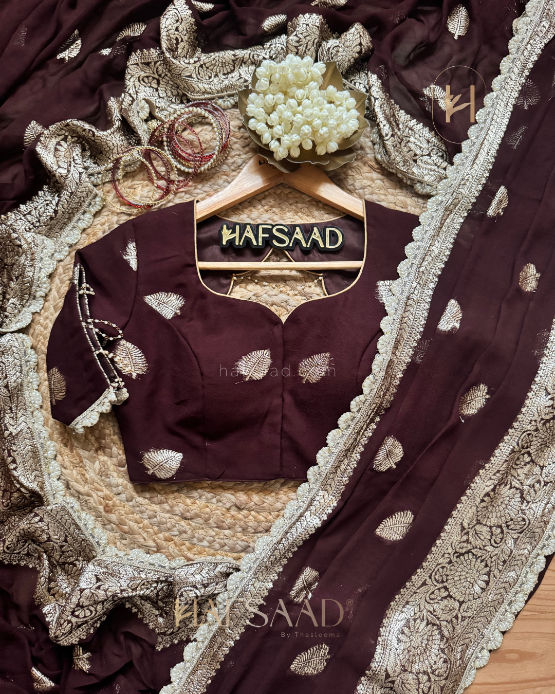 Geethu pearl- pure viscose saree (Brown)