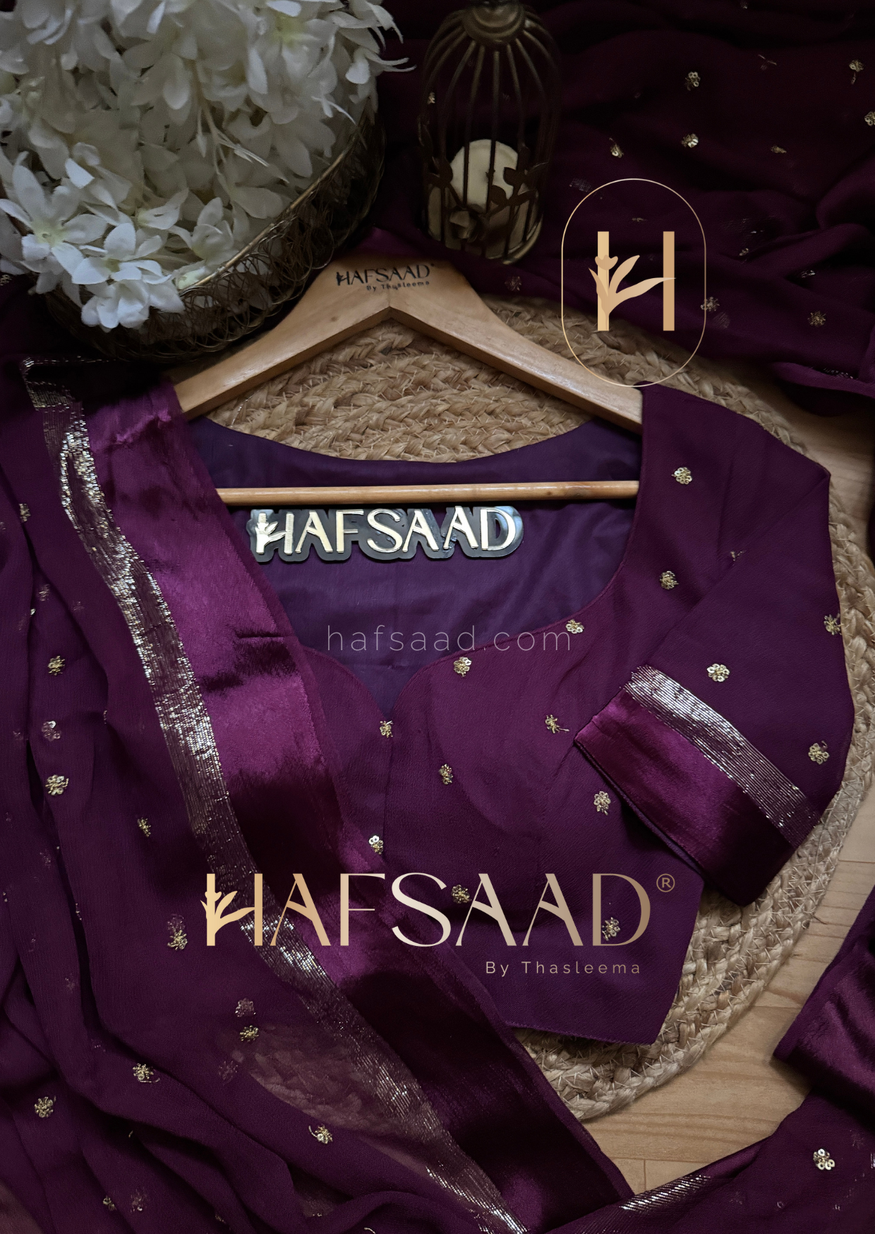 Mira- pure viscose saree (Plum)