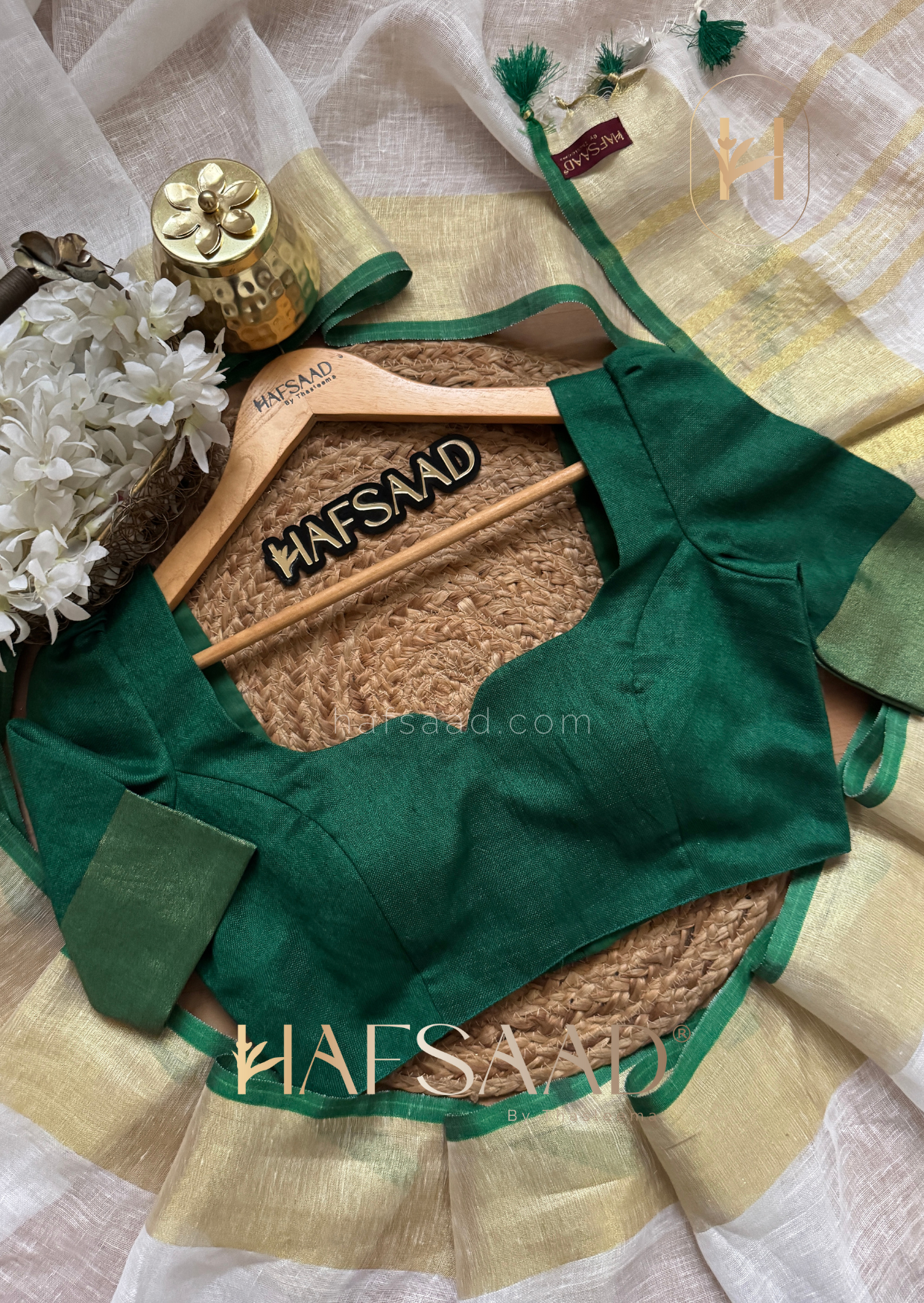 Sundari - Pure linen saree