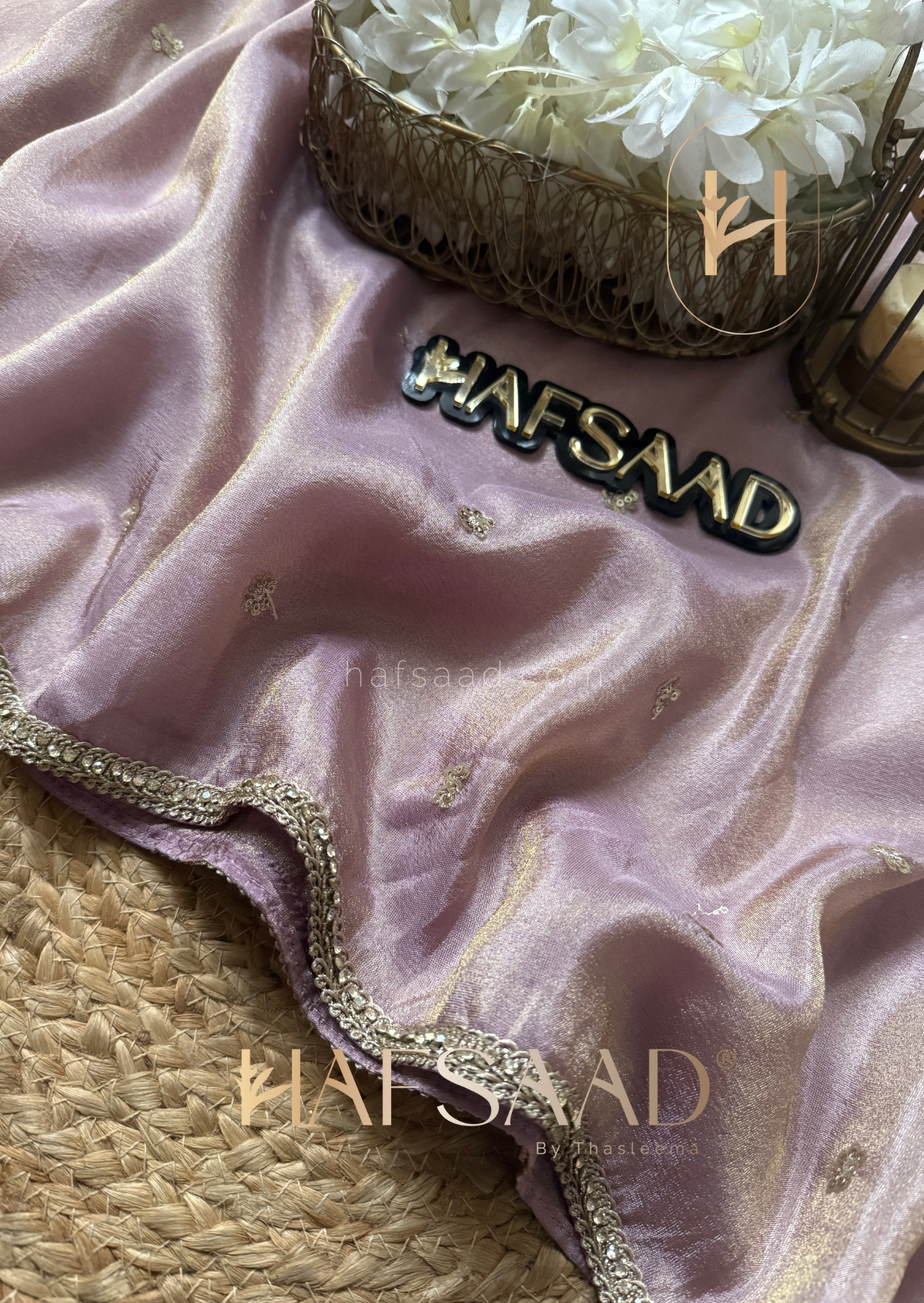 Indhu - Soft tissue saree ( Dusty lavender )