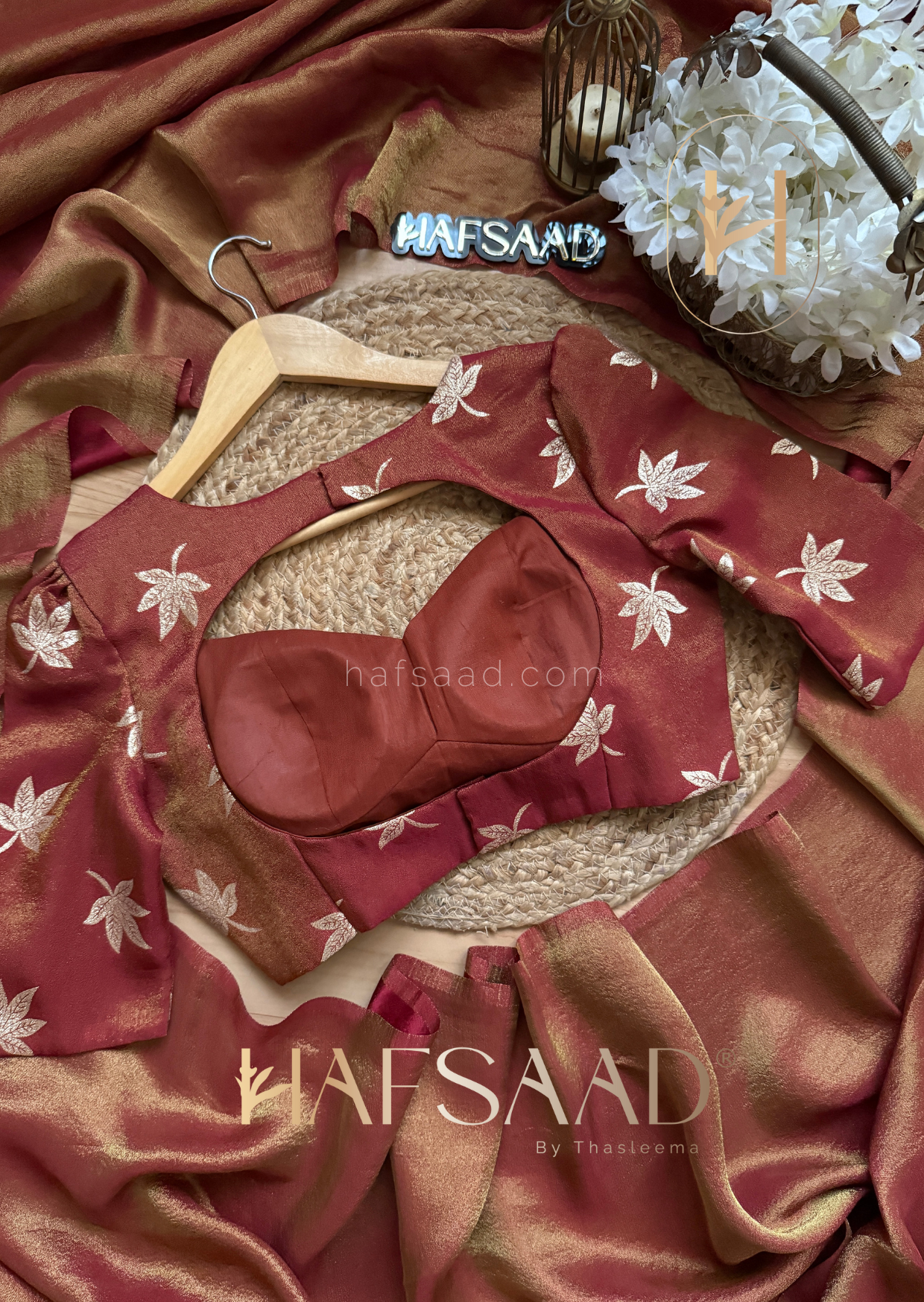 Mehnaz - Premium satin tissue saree