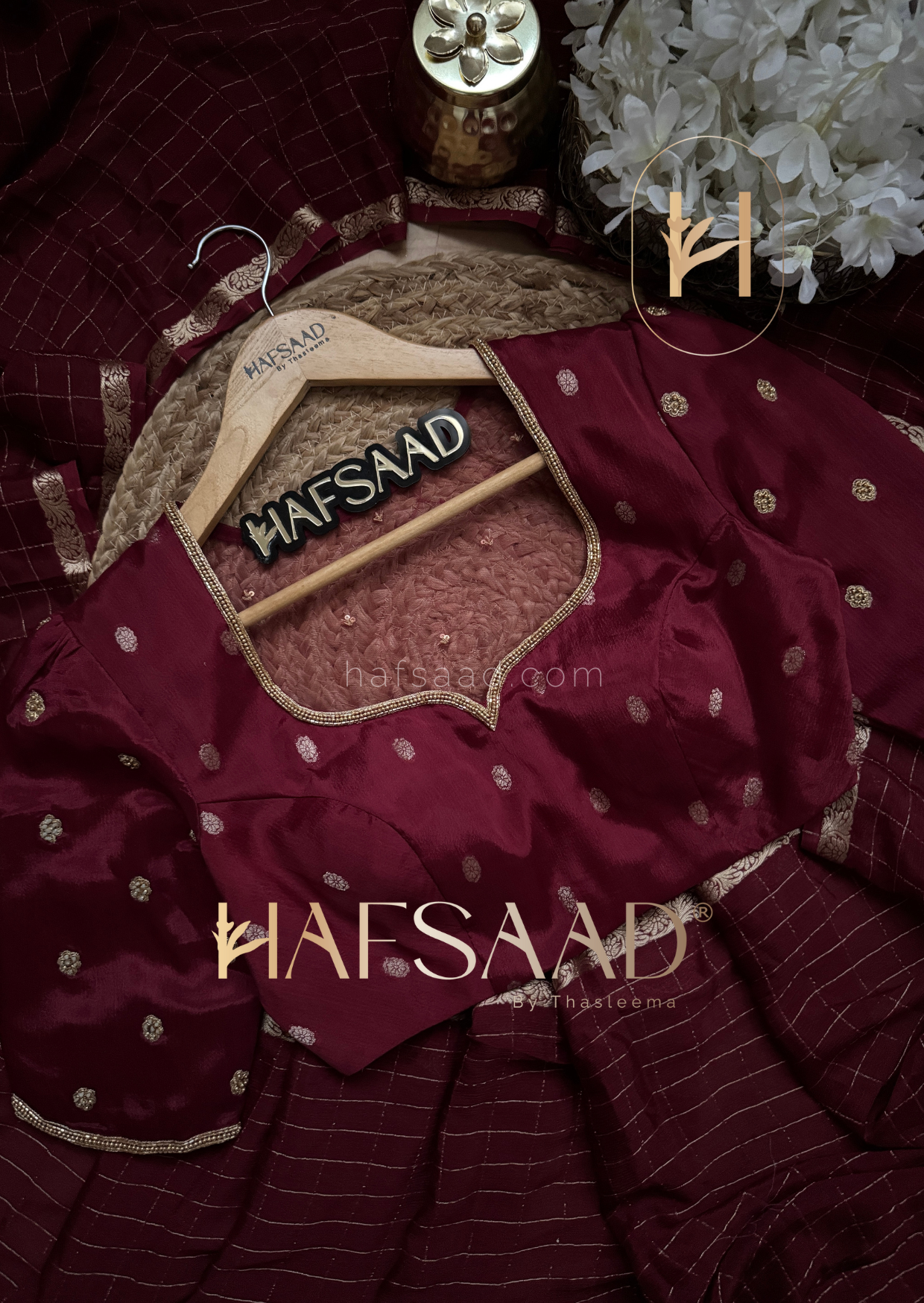 Madrasi handwork-Premium crushed chinnon saree