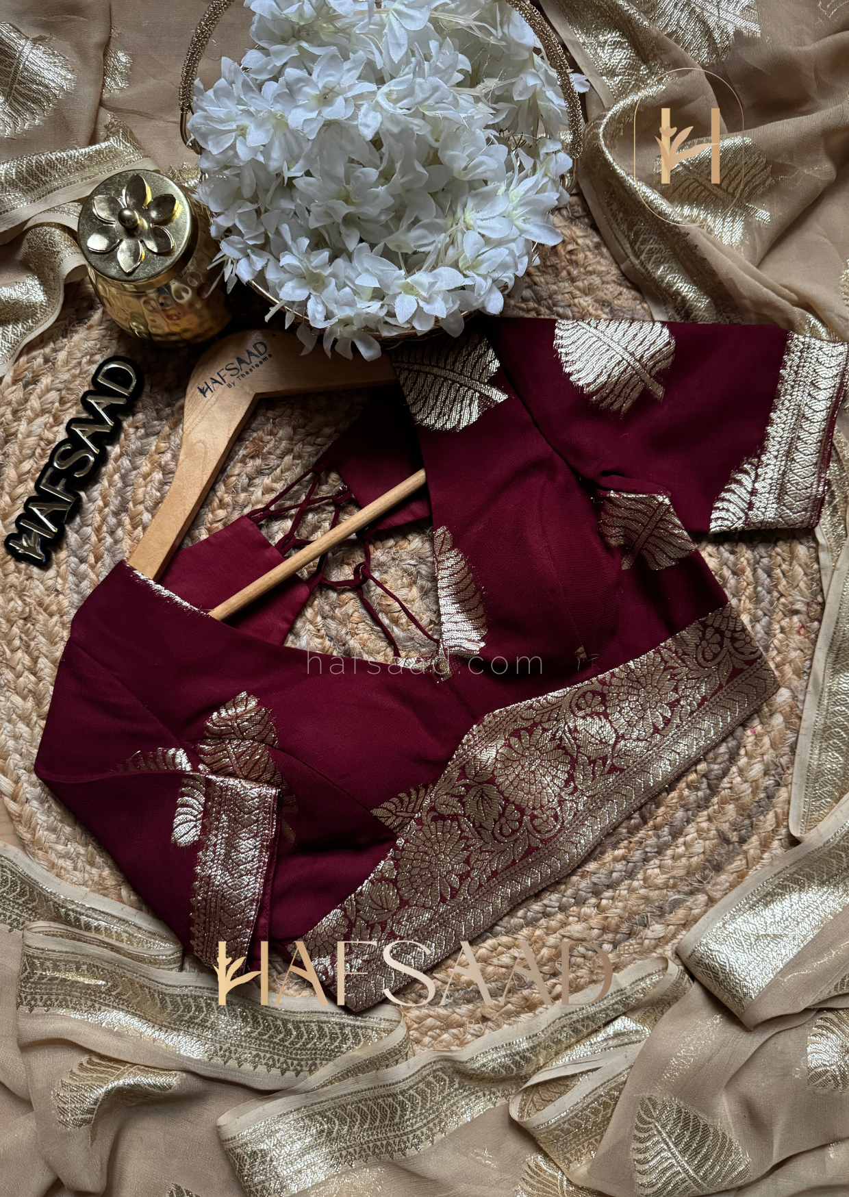 Sreeja - Pure viscose saree (Biscotti)
