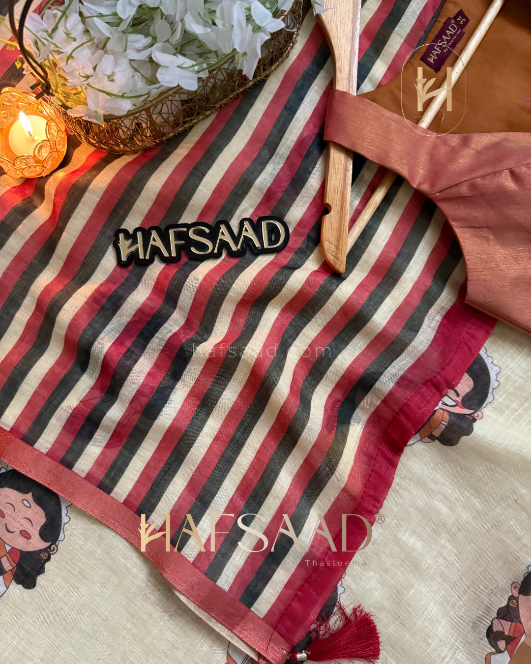 Cutie Patootie - Linen saree