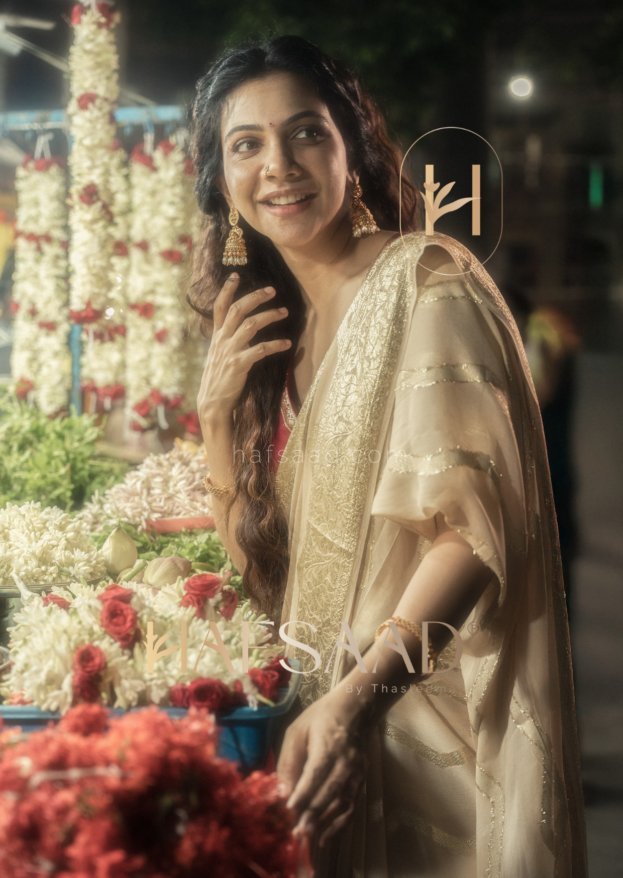 Madonna Sebastian in Yamini saree
